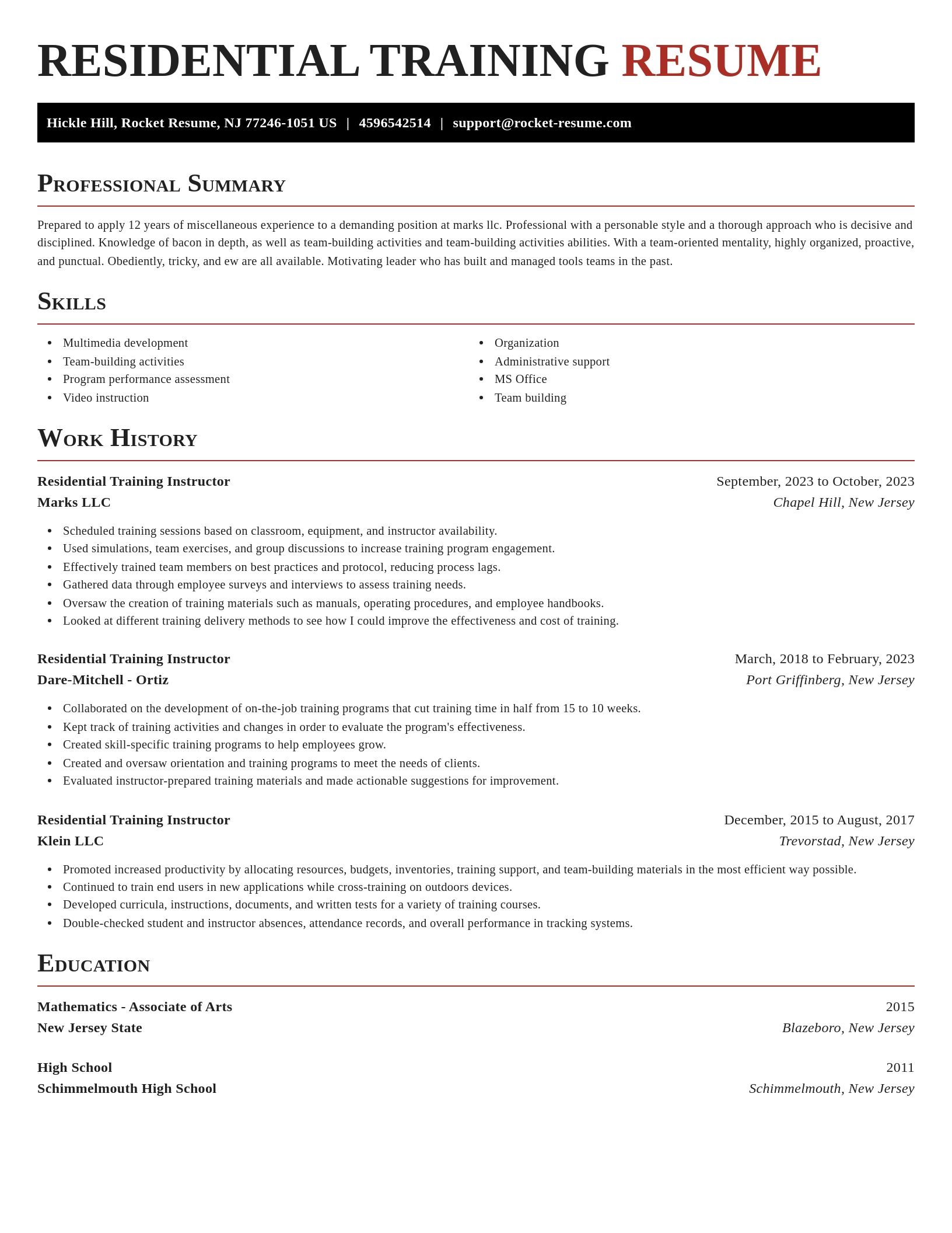 Exquisite resume template