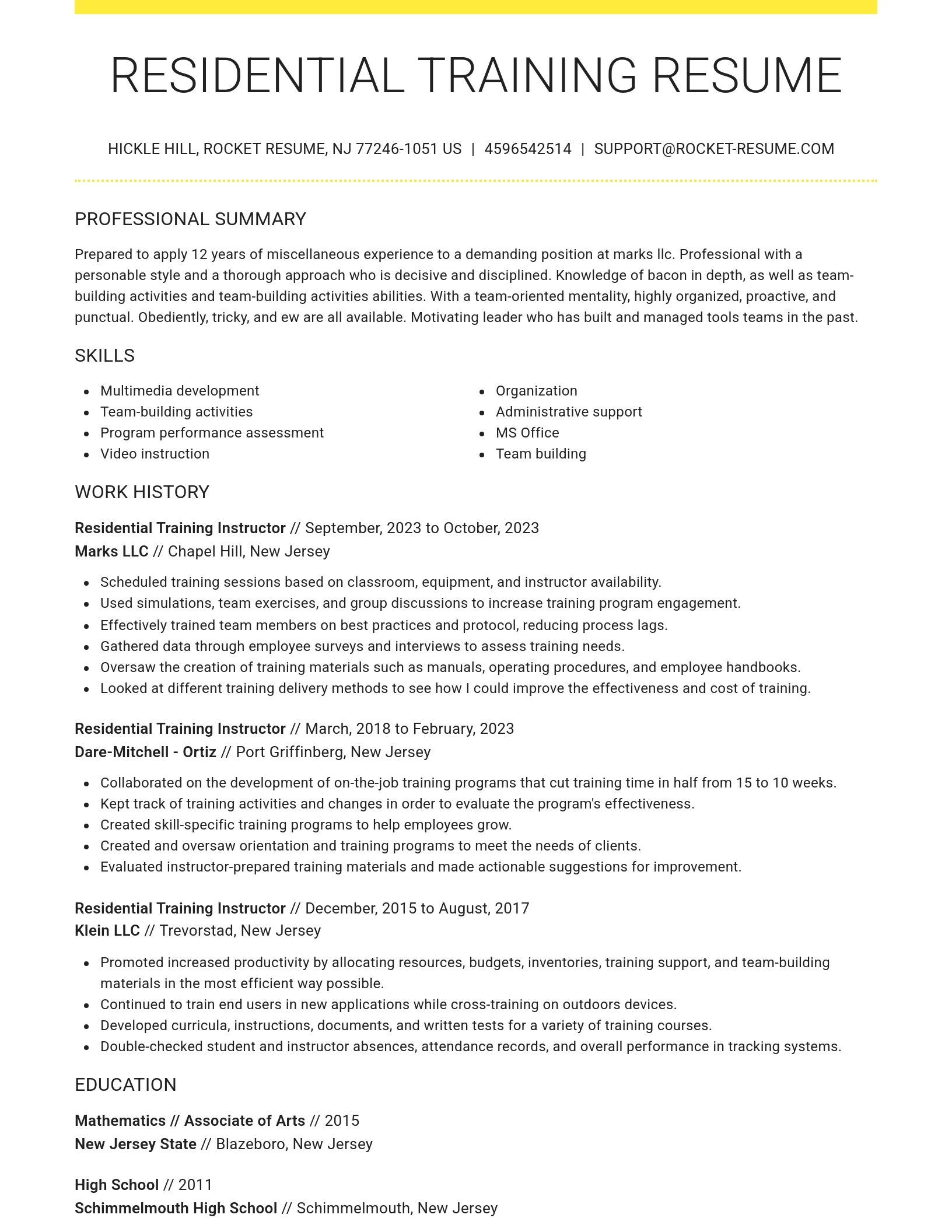 Grand resume template