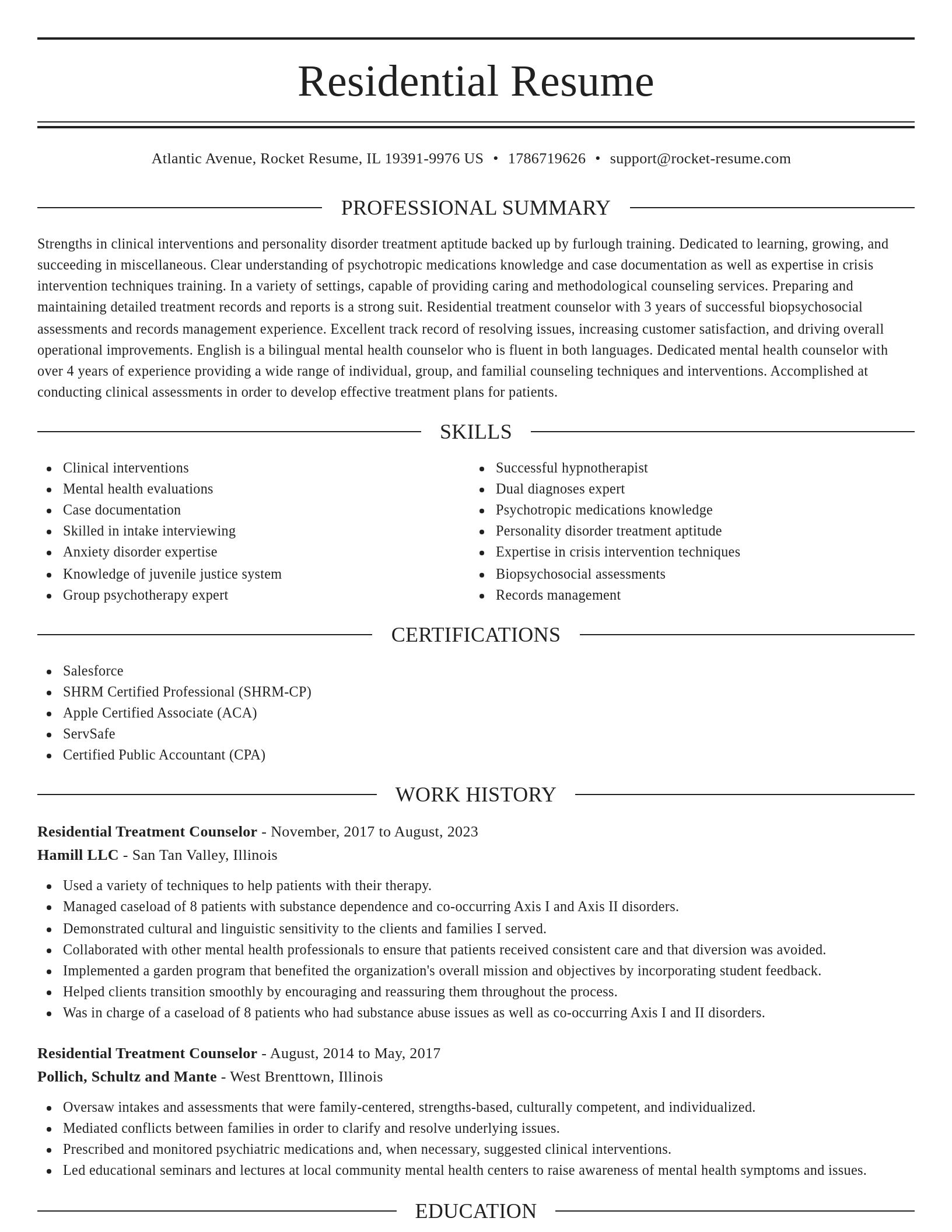 Elegant resume template