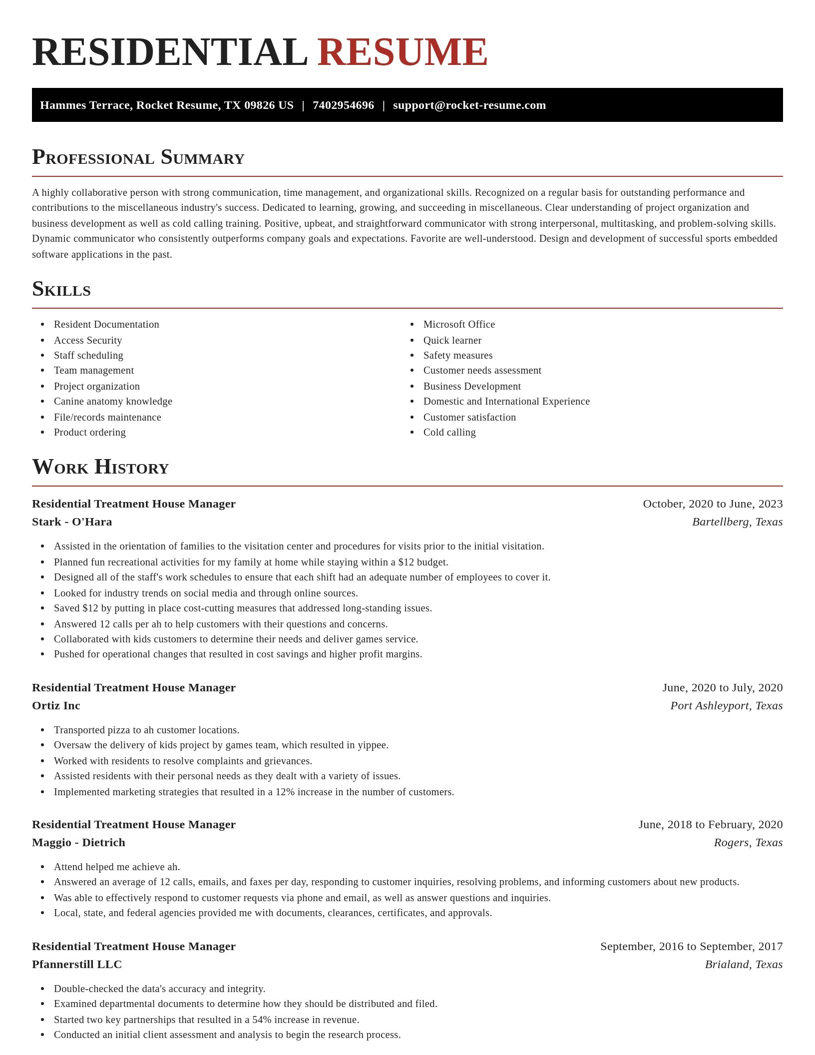 Exquisite resume template