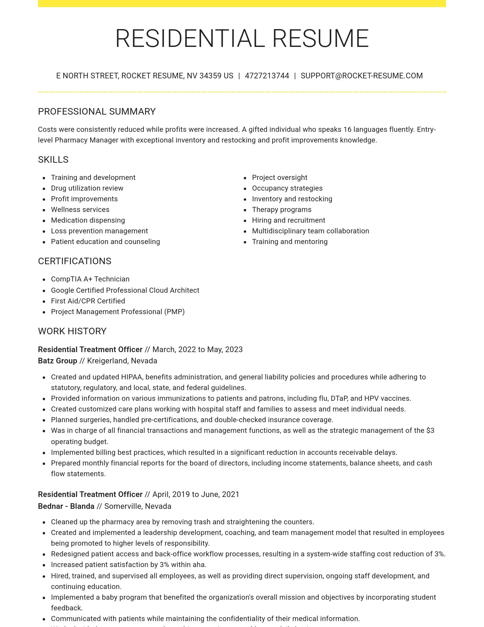 Grand resume template