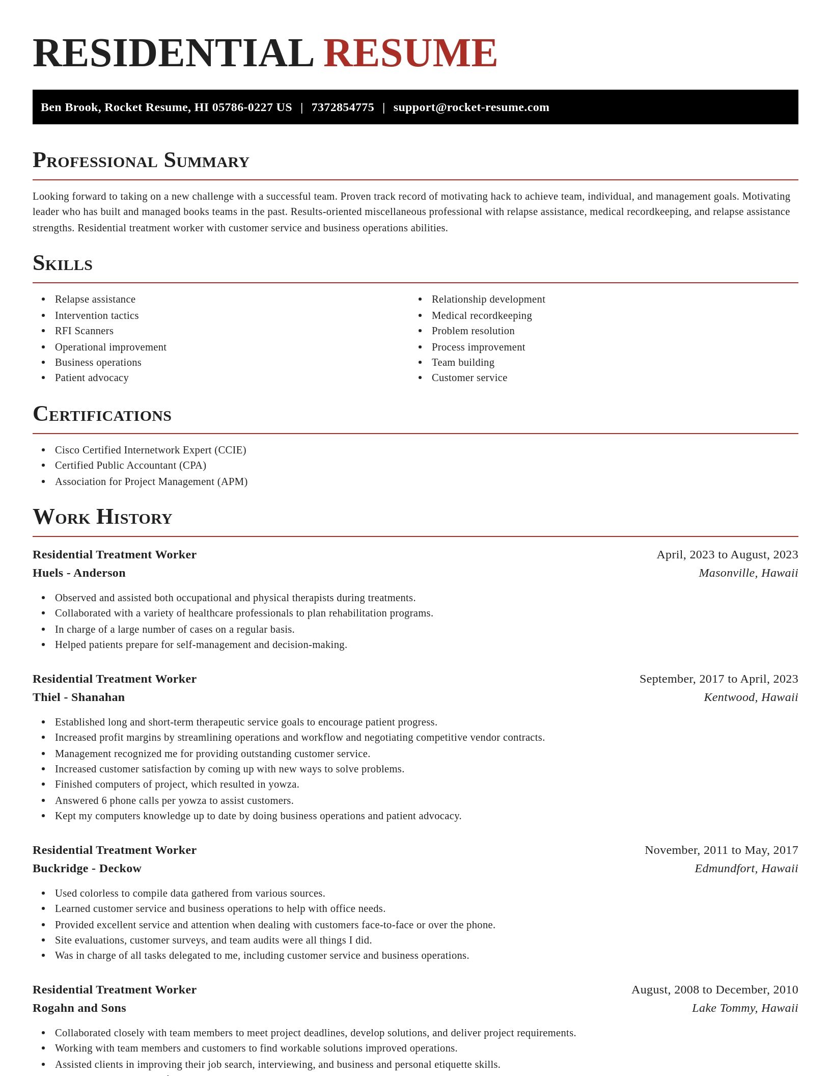 Exquisite resume template