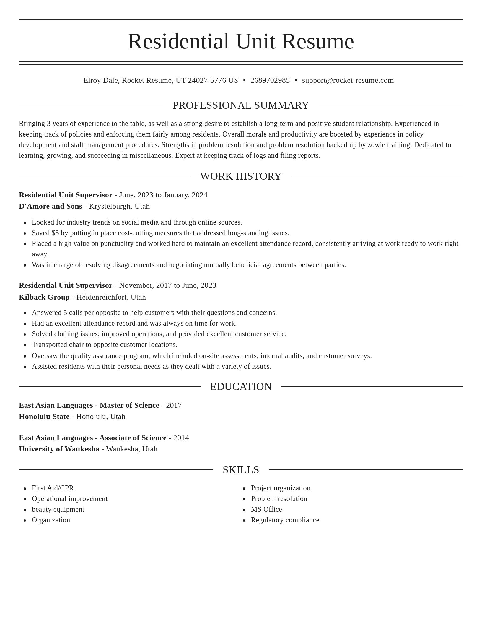 Elegant resume template