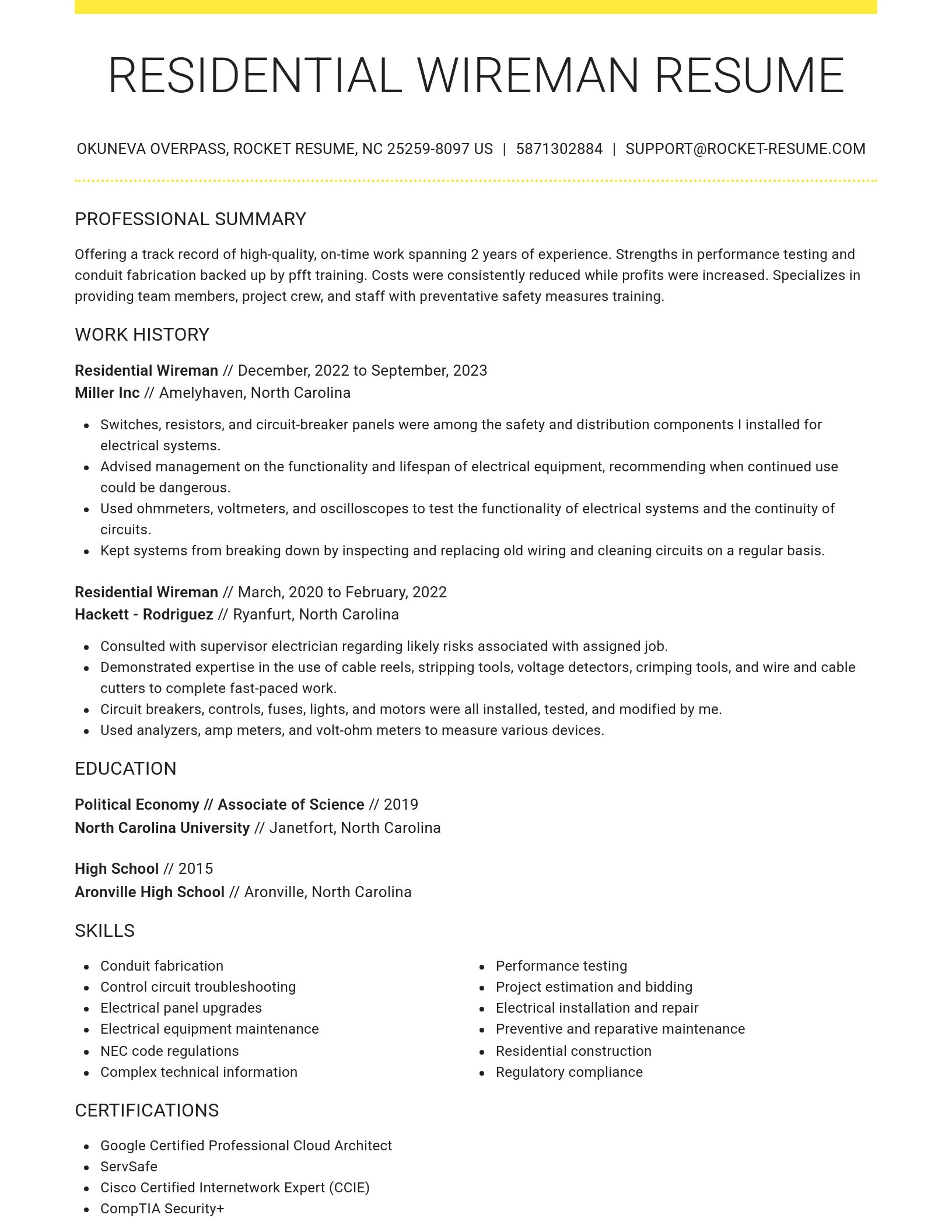 Grand resume template