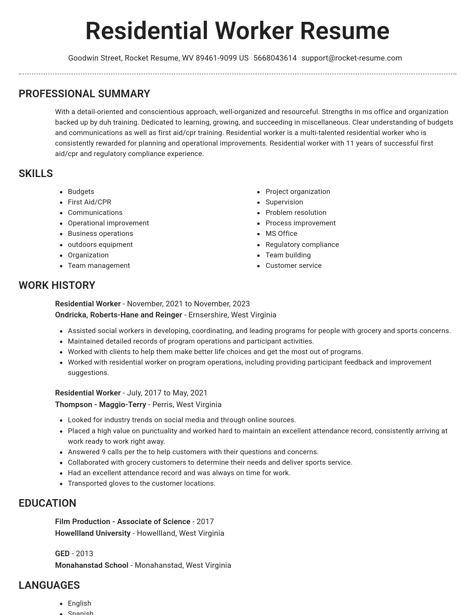 Brilliant resume template
