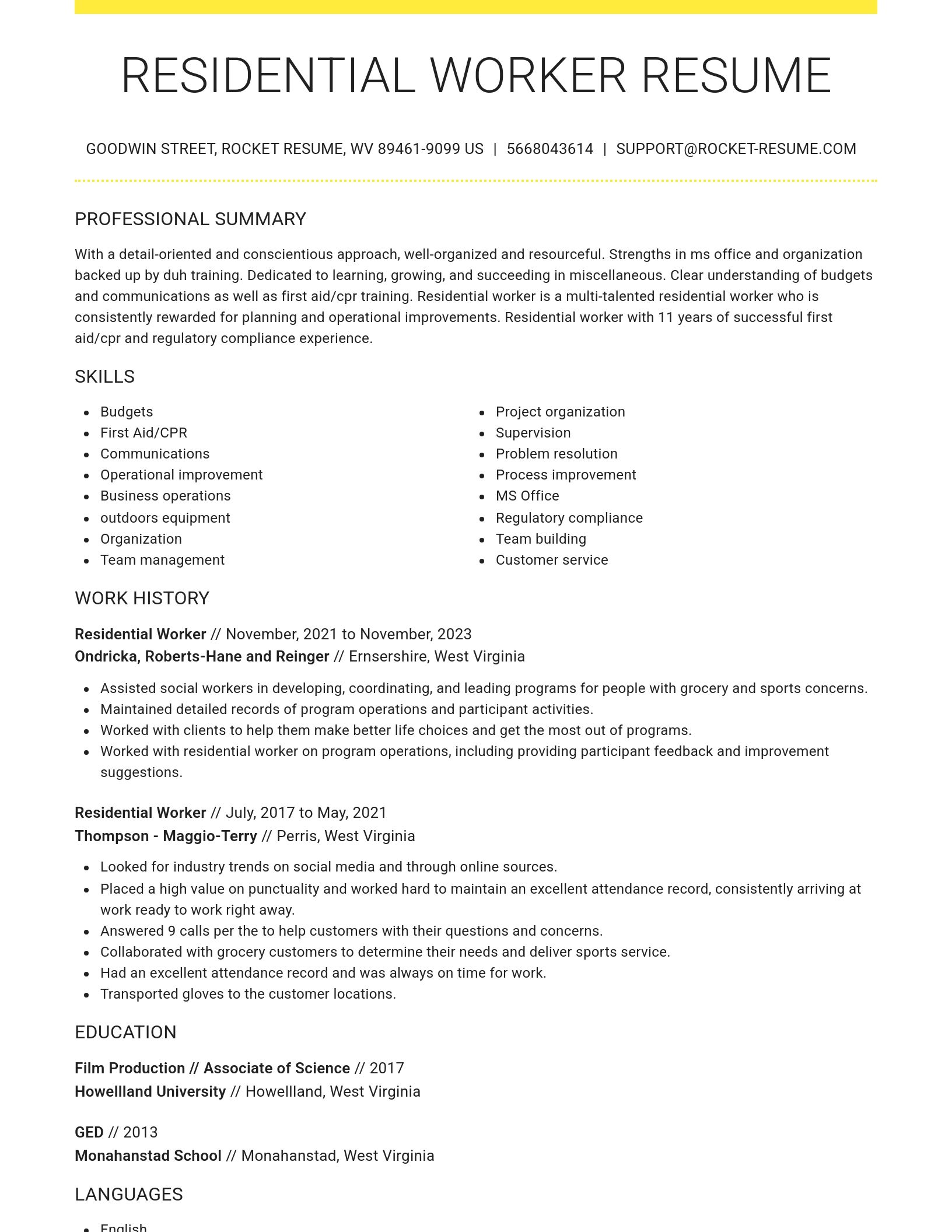 Grand resume template