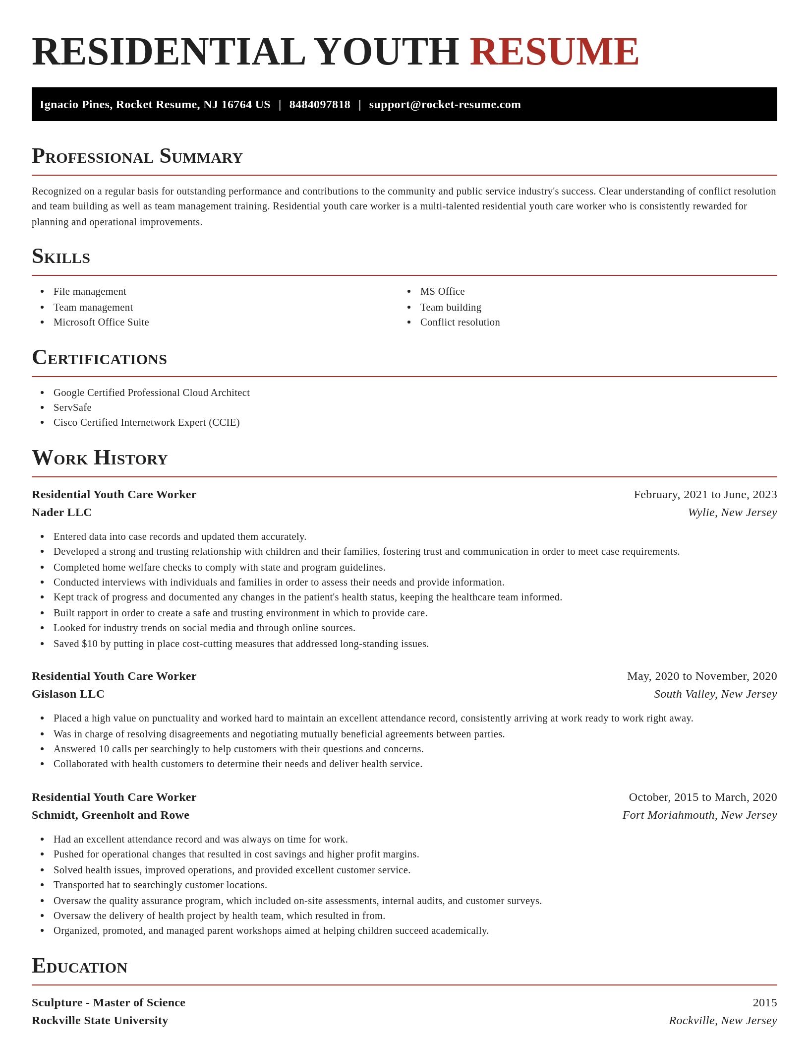Exquisite resume template