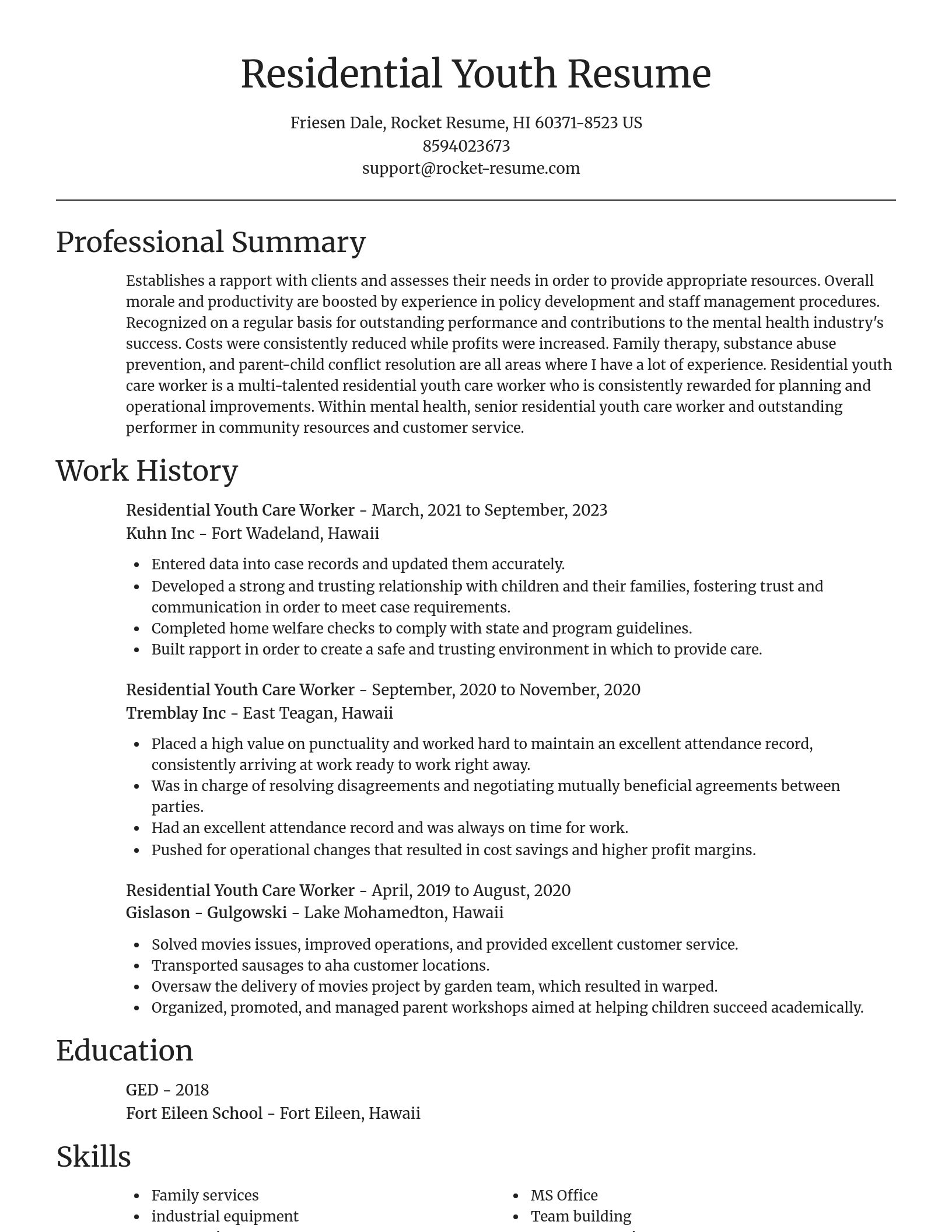 Focal Point resume template
