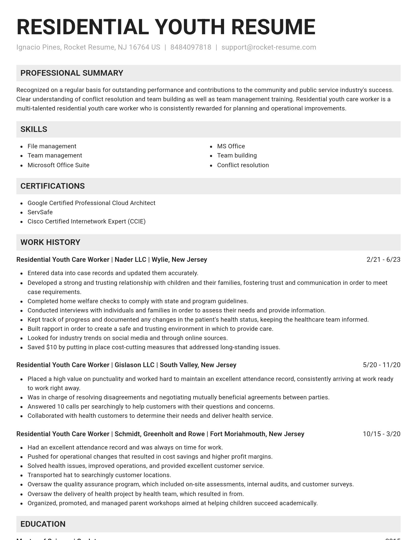 Genius resume template