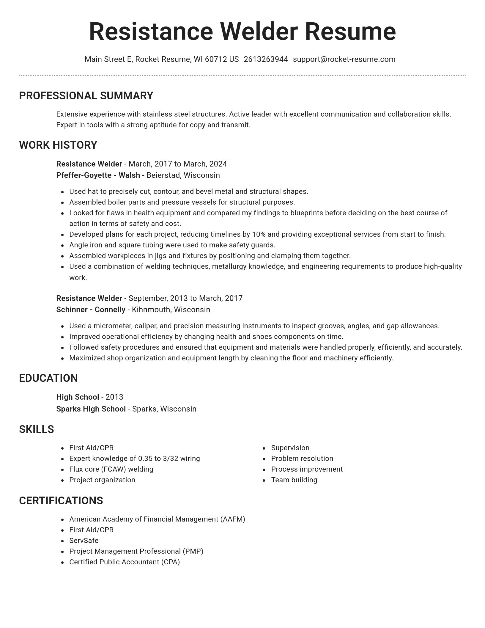 Brilliant resume template