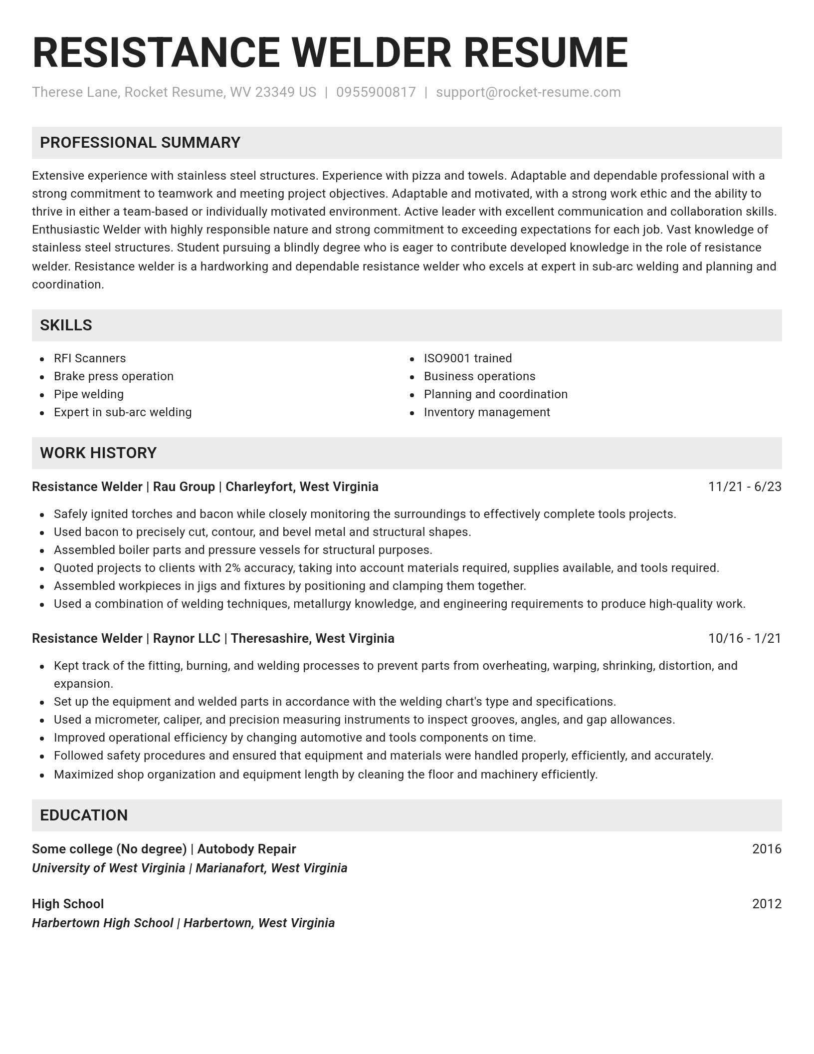 Genius resume template