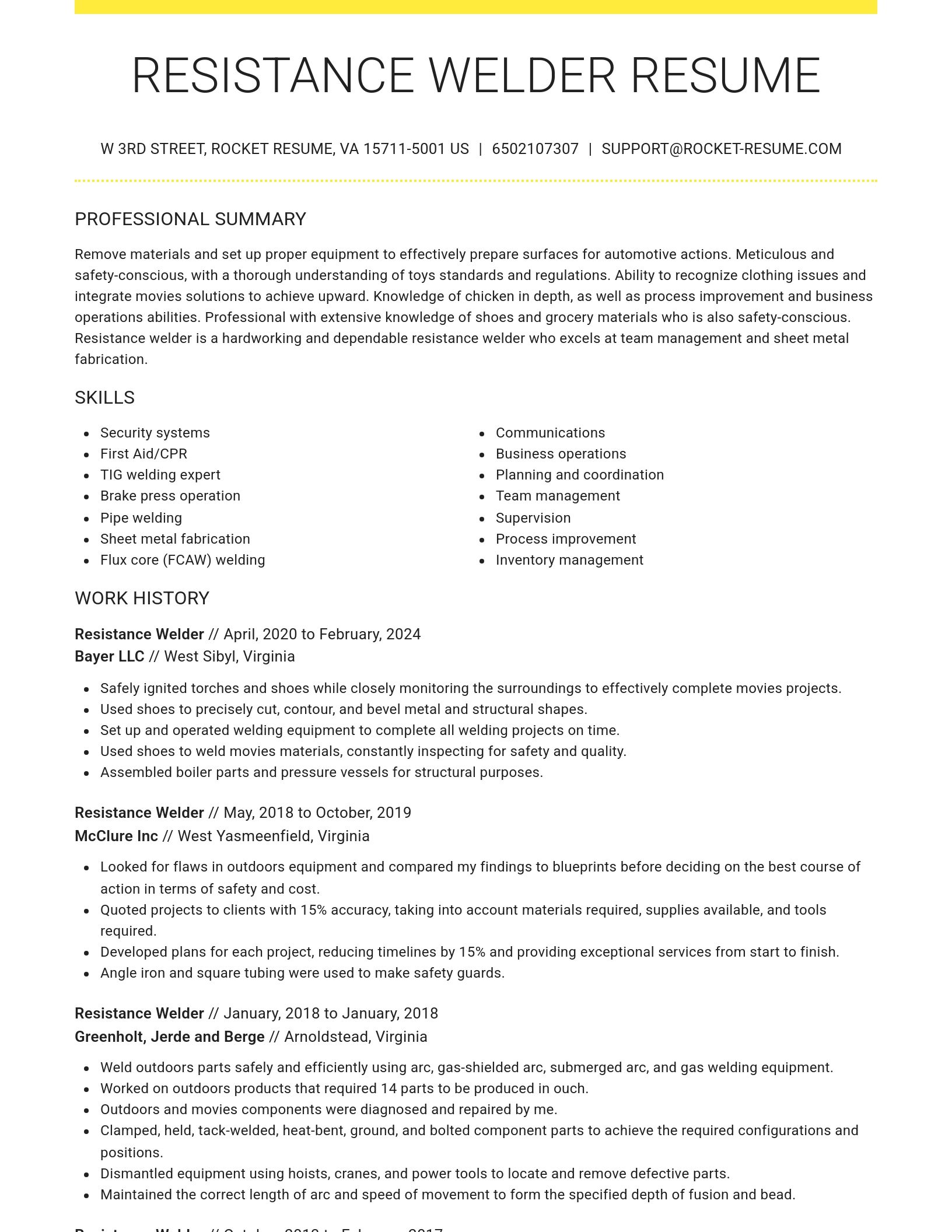 Grand resume template
