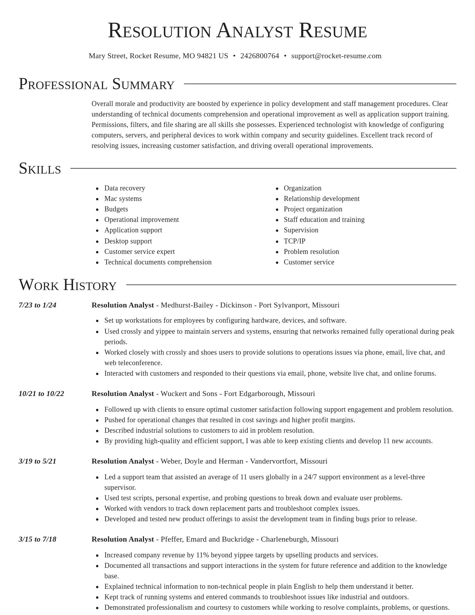 Director resume template