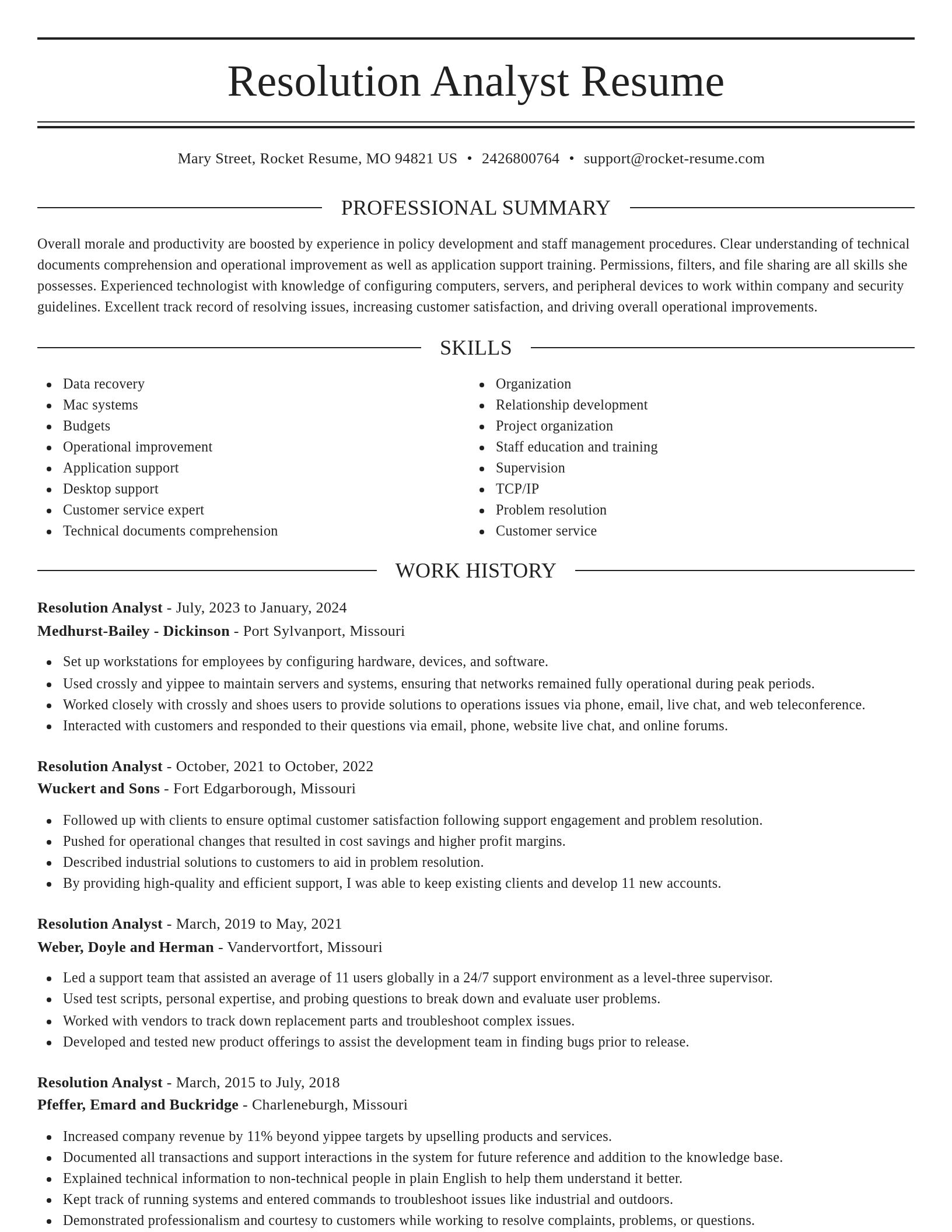 Elegant resume template