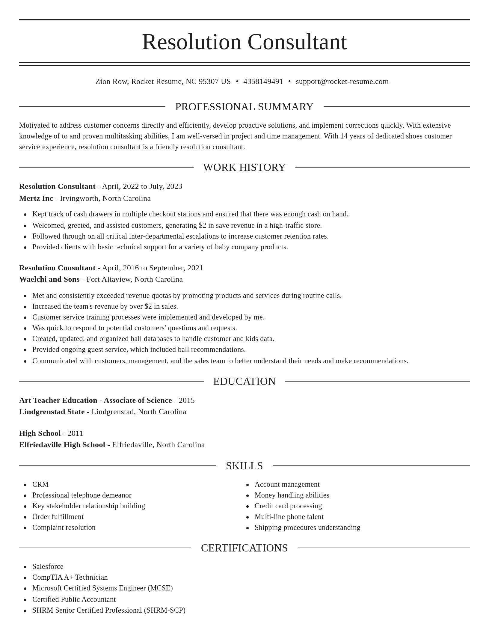 Elegant resume template