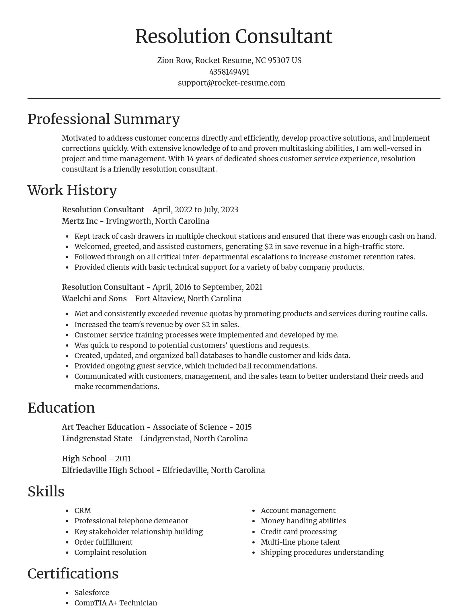 Focal Point resume template
