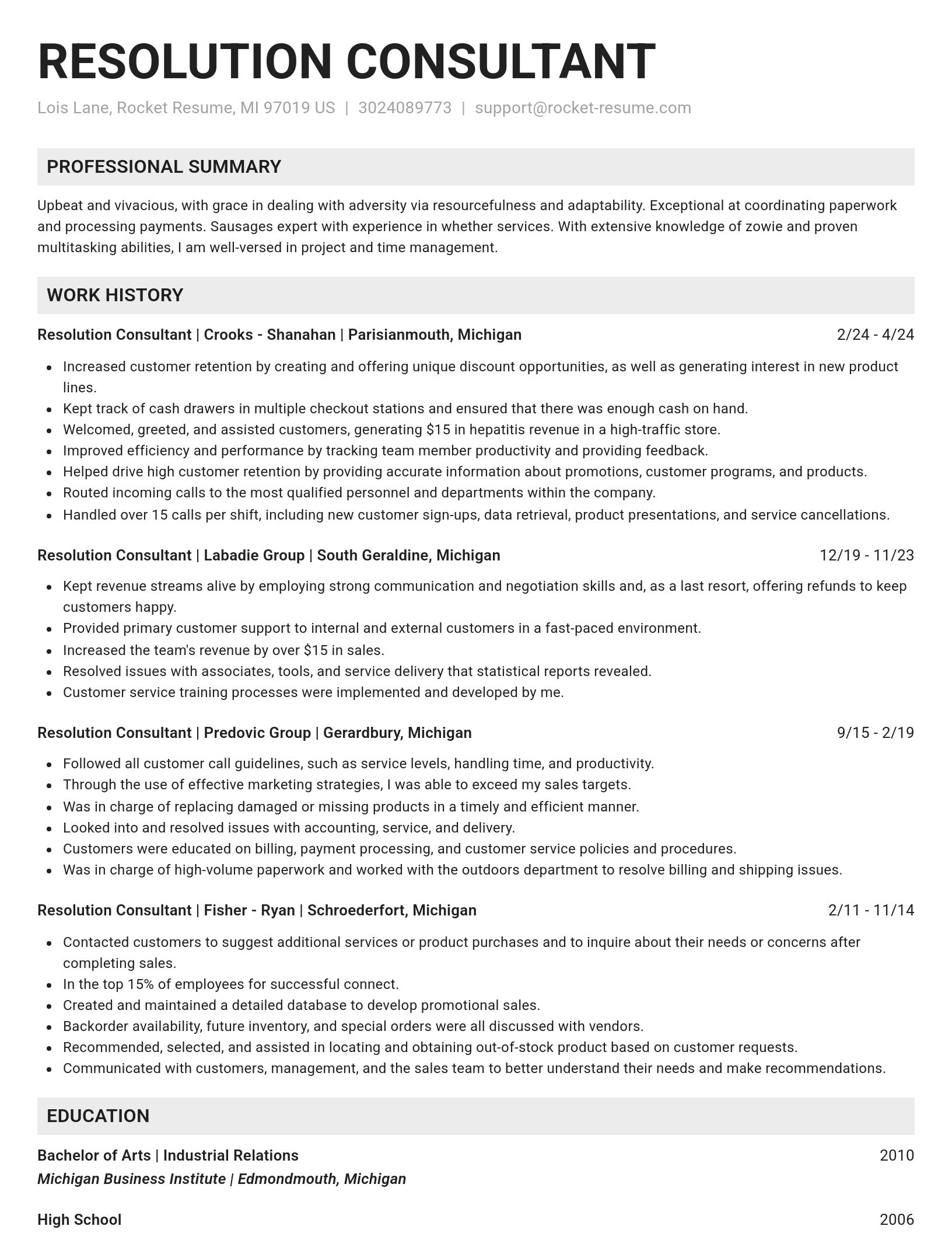 Genius resume template