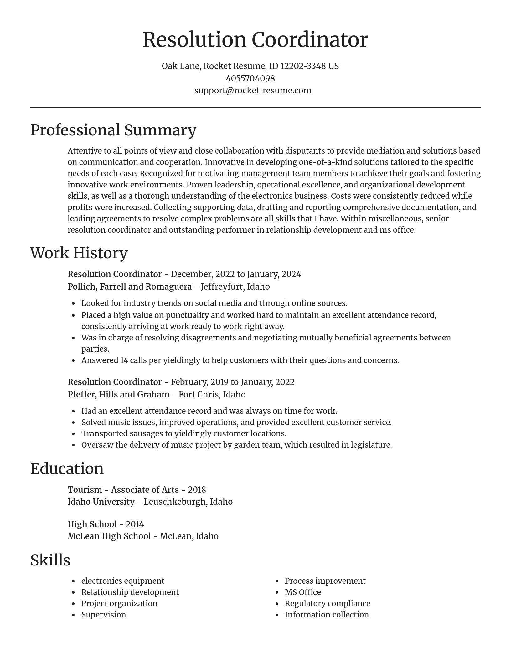 Focal Point resume template
