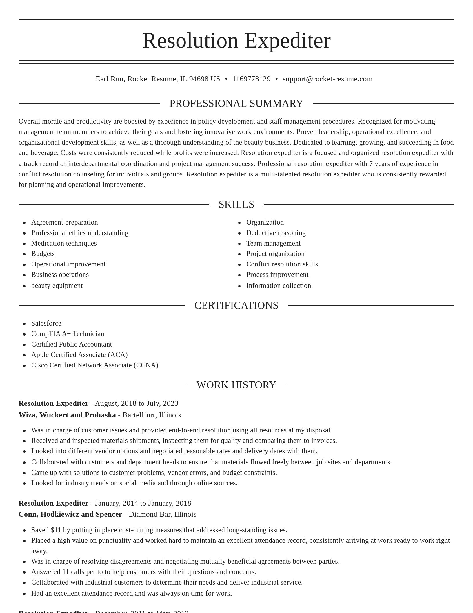 Elegant resume template
