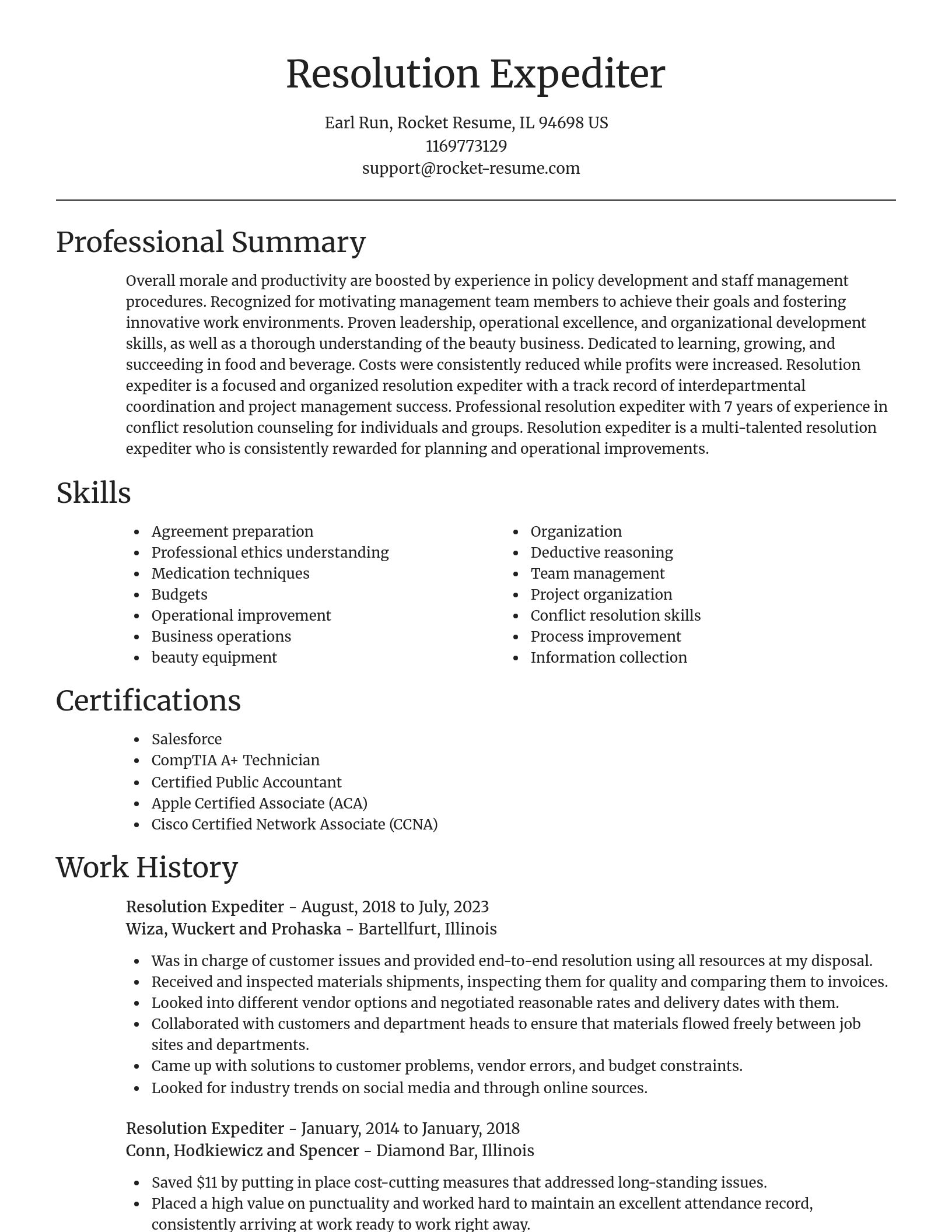 Focal Point resume template
