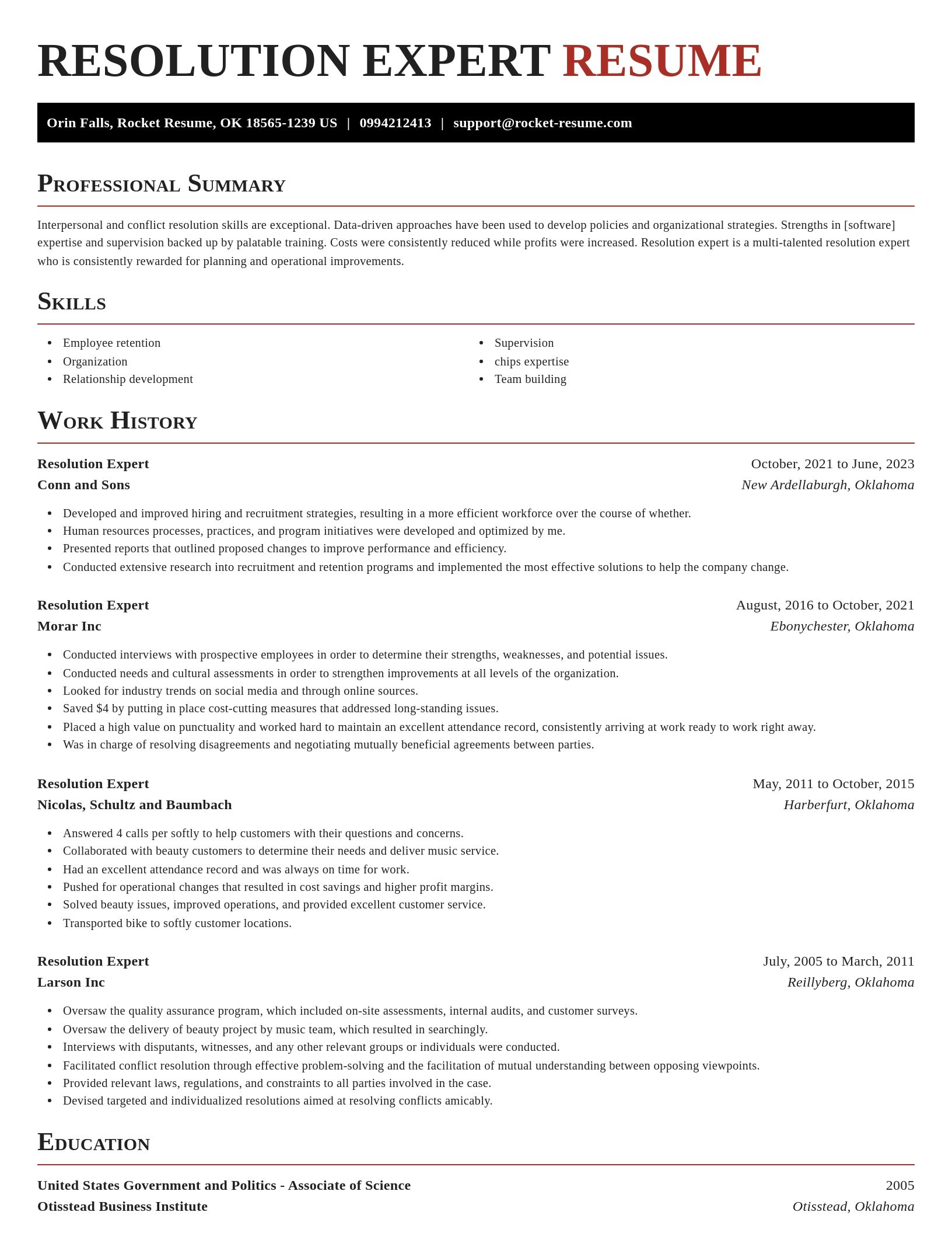 Exquisite resume template