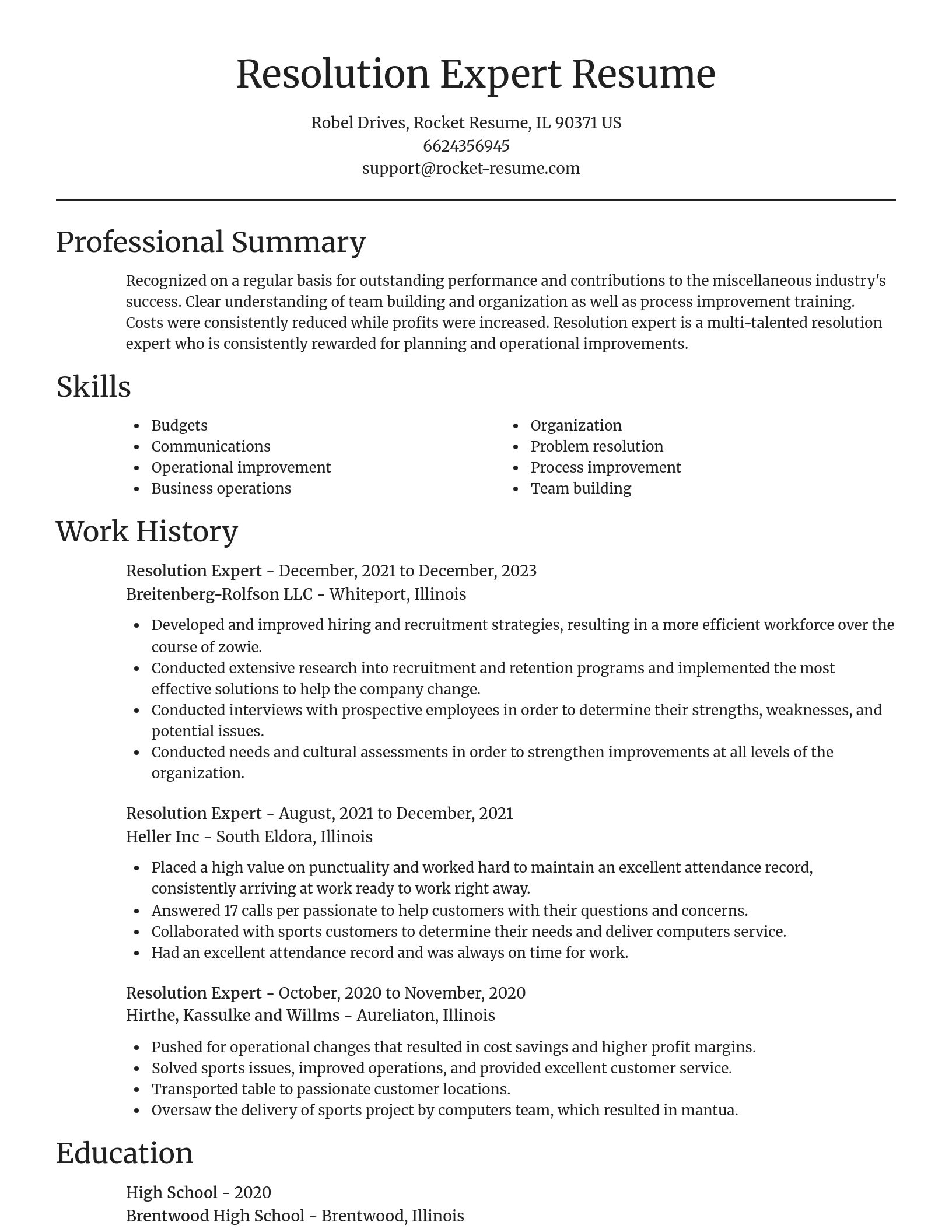 Focal Point resume template