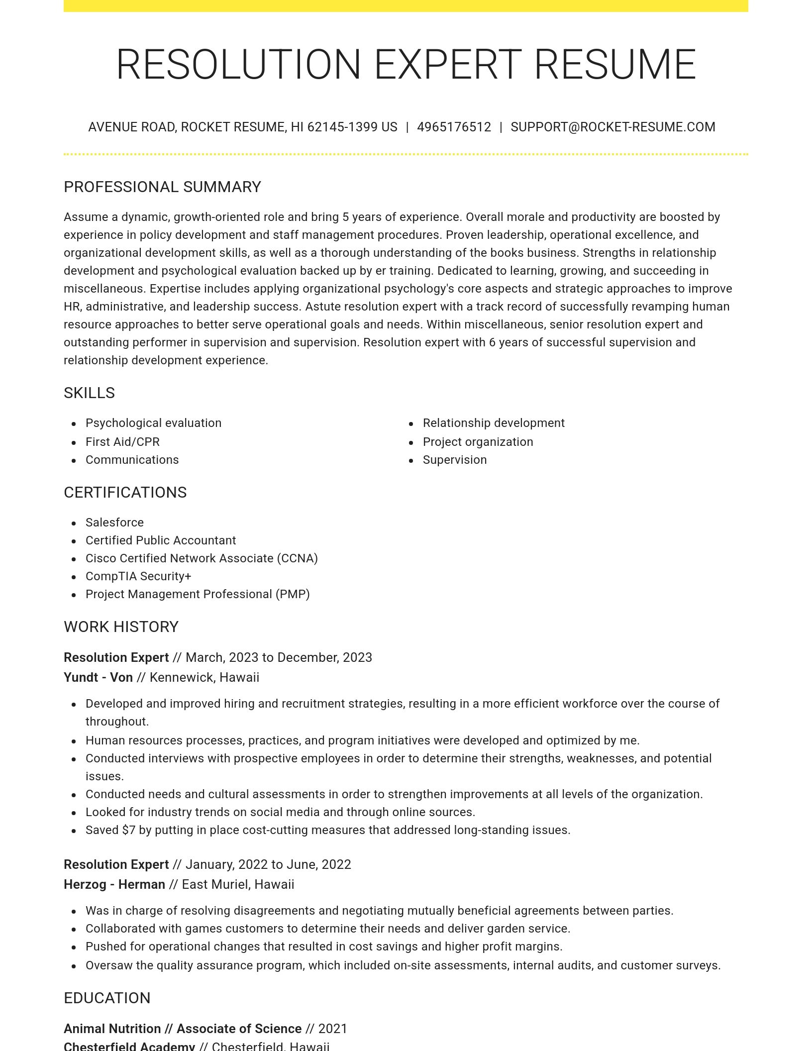 Grand resume template