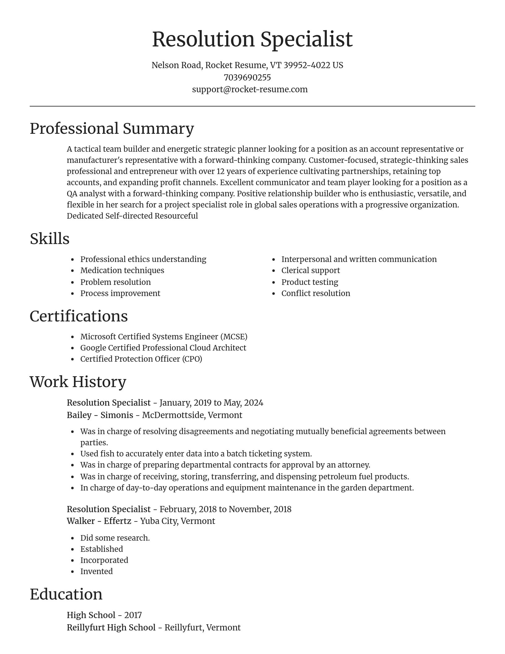 Focal Point resume template