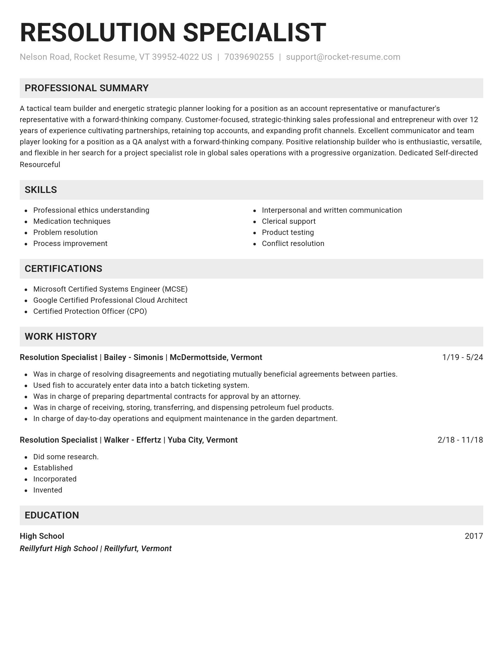 Genius resume template
