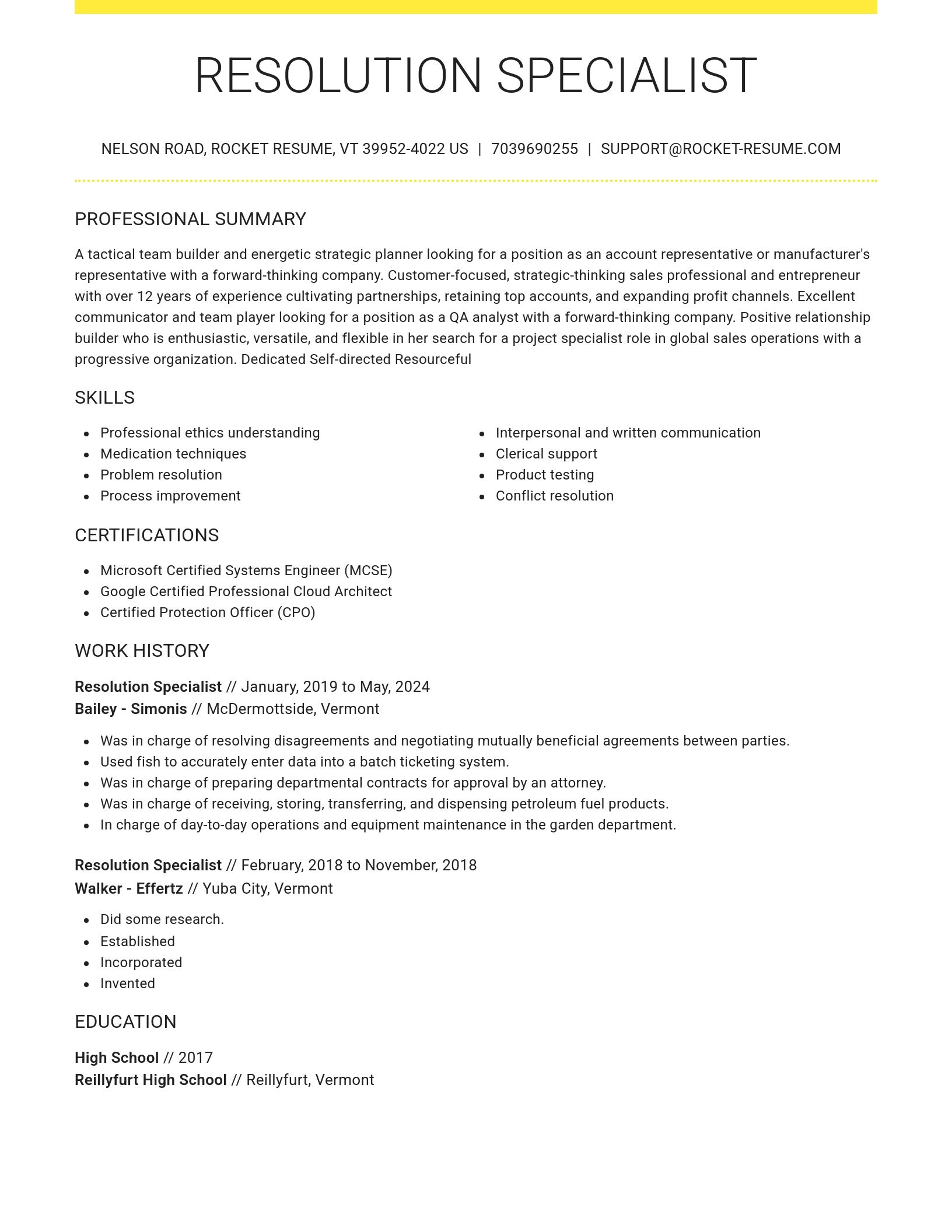 Grand resume template
