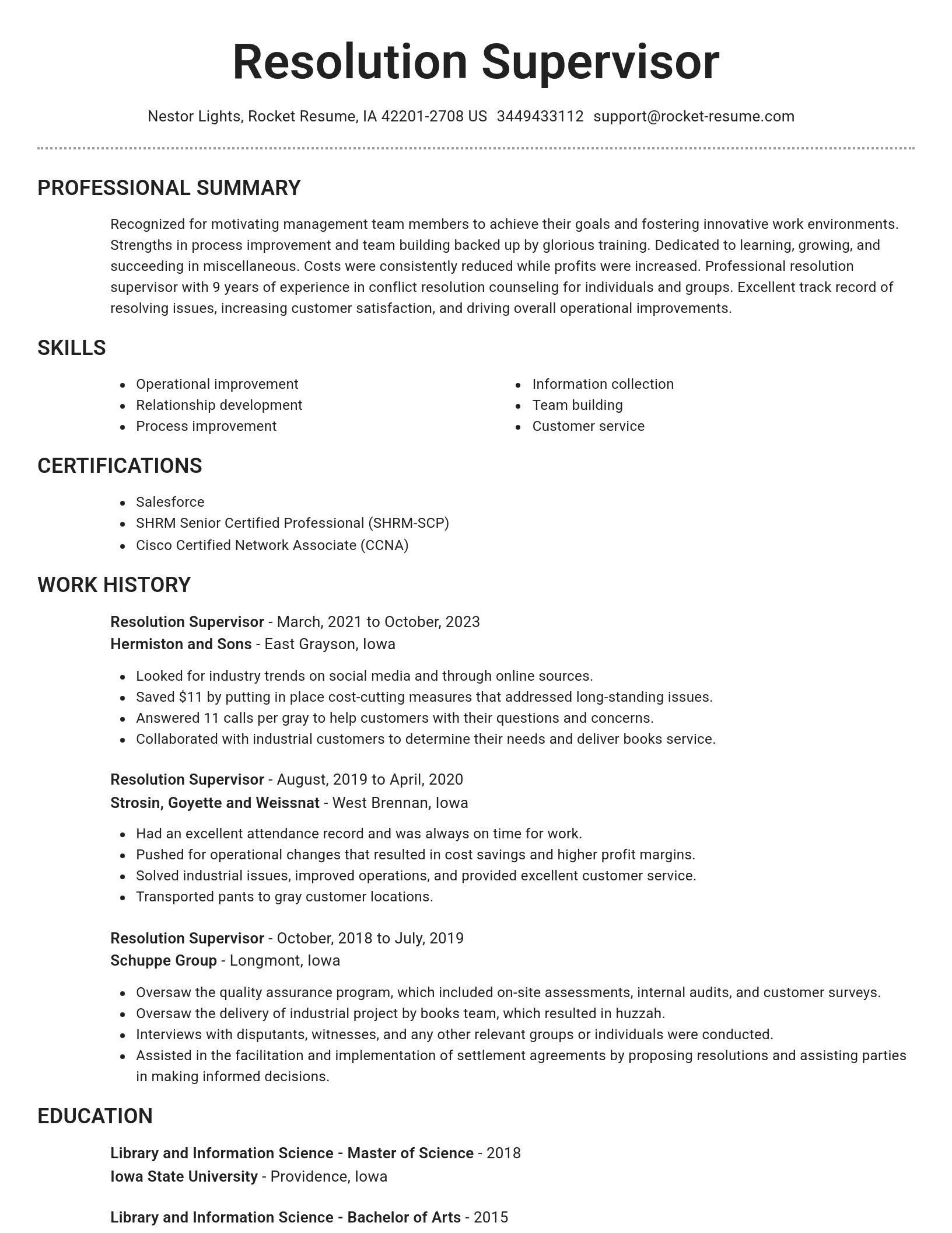 Brilliant resume template