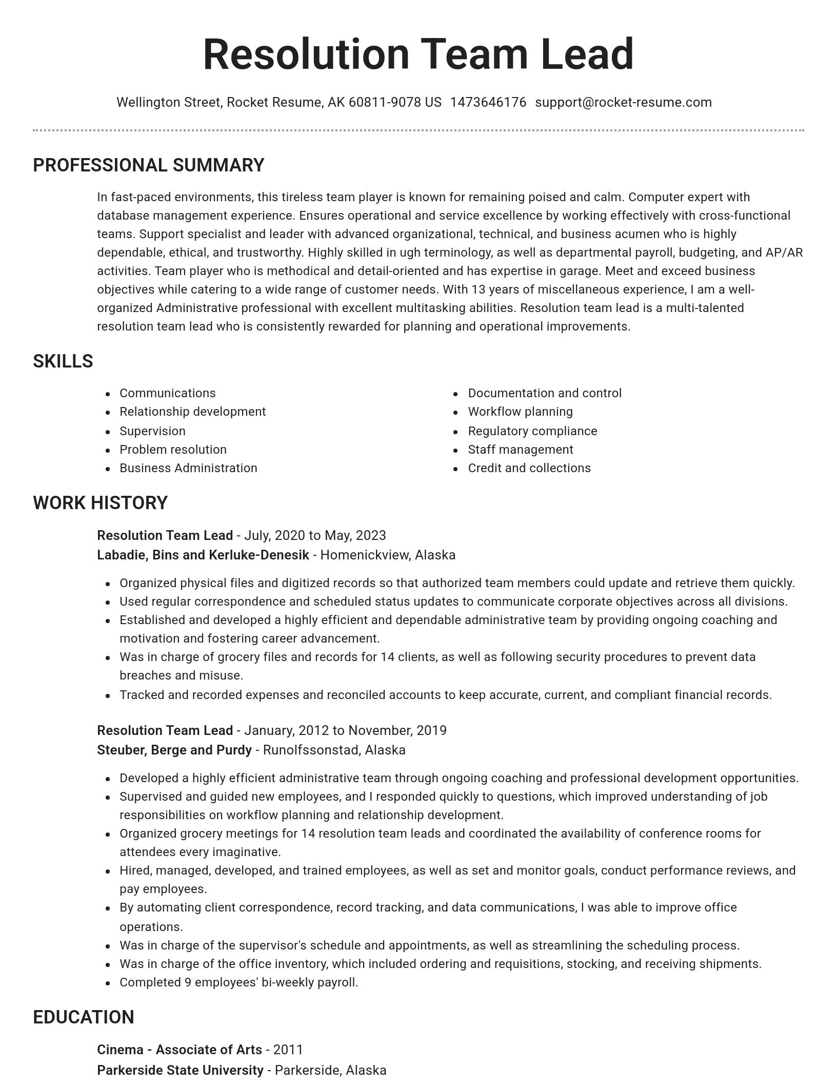 Brilliant resume template