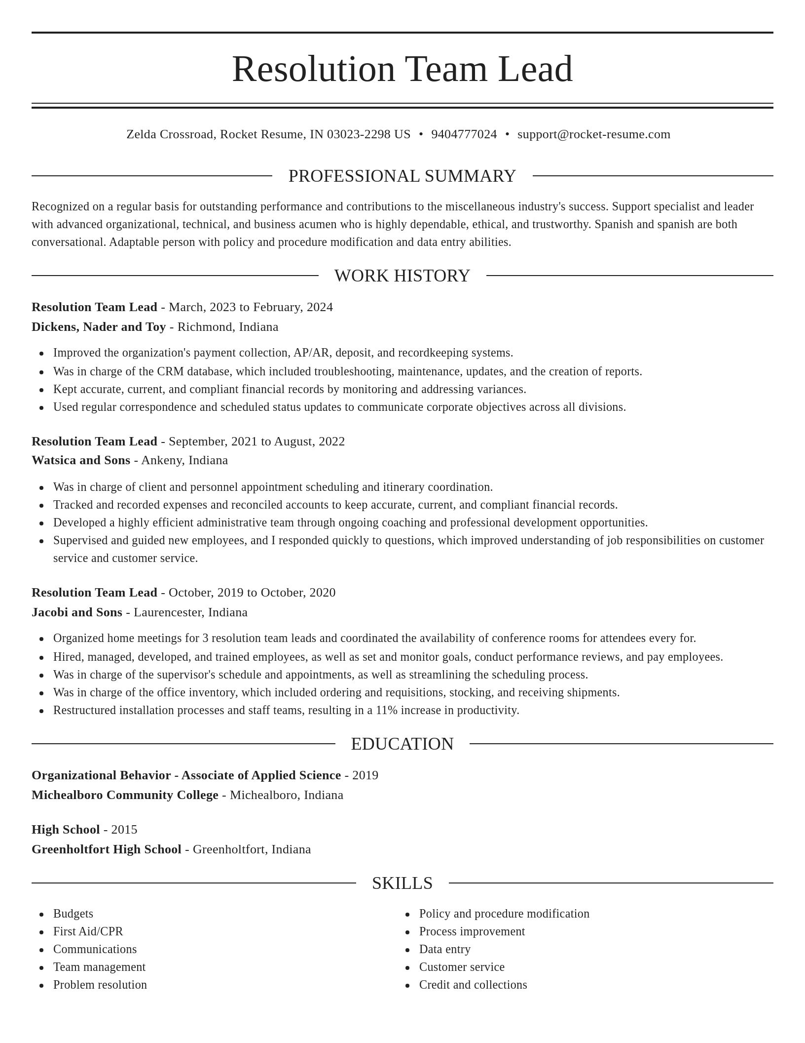 Elegant resume template