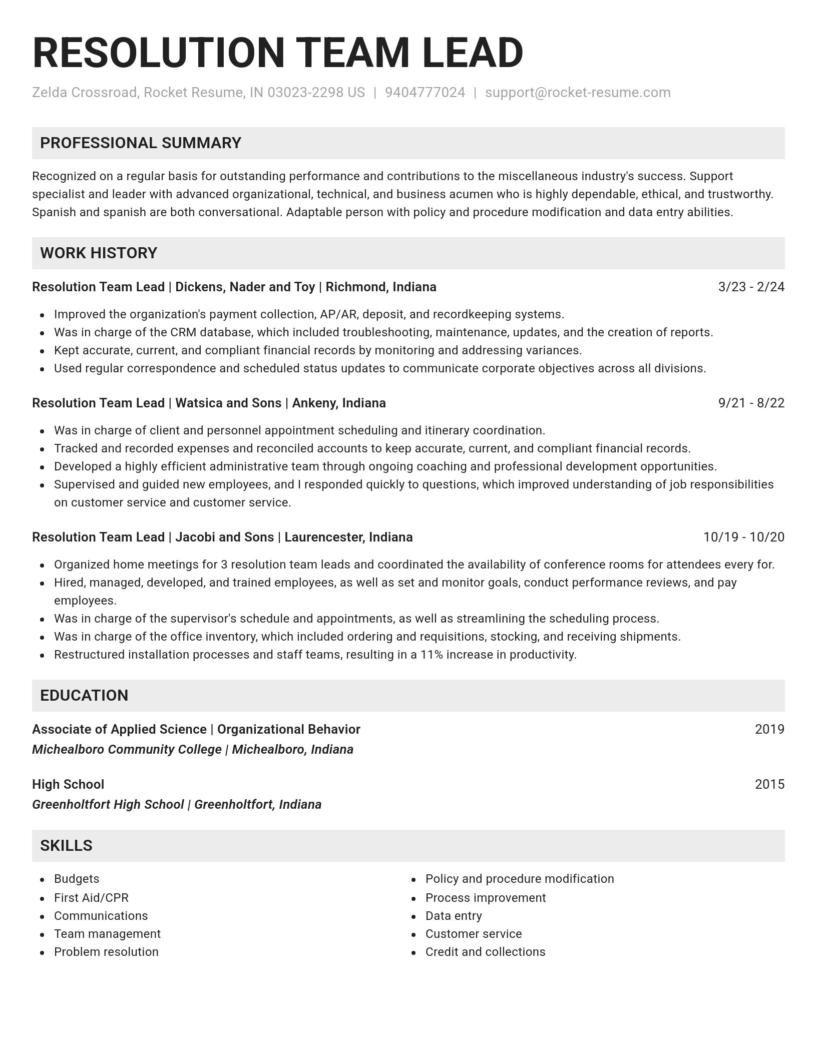 Genius resume template