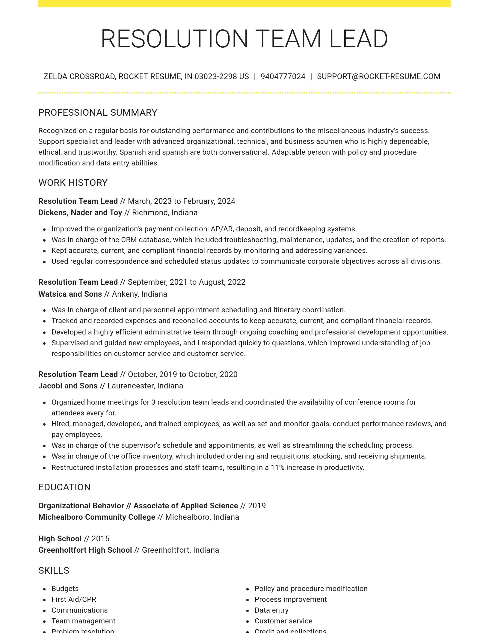 Grand resume template