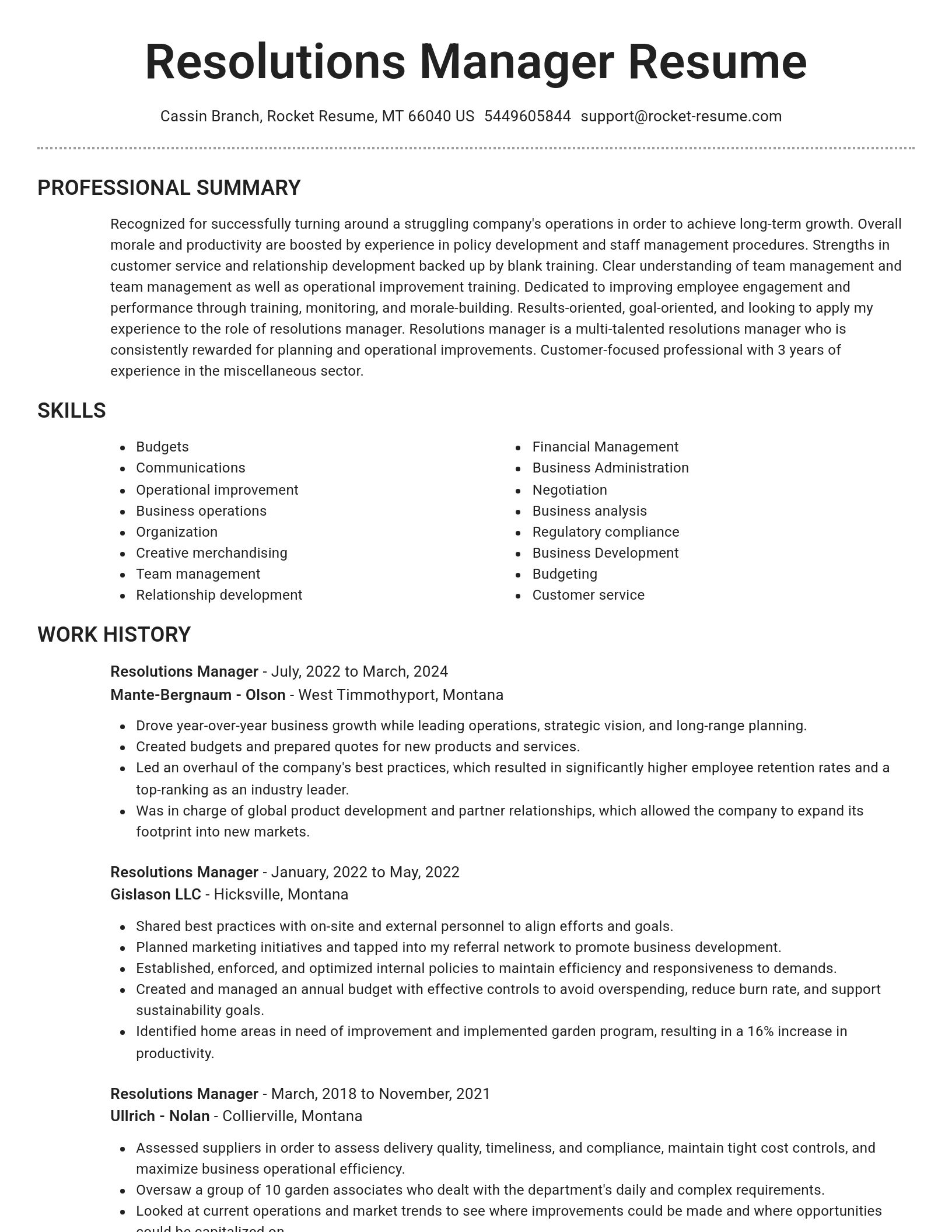 Brilliant resume template