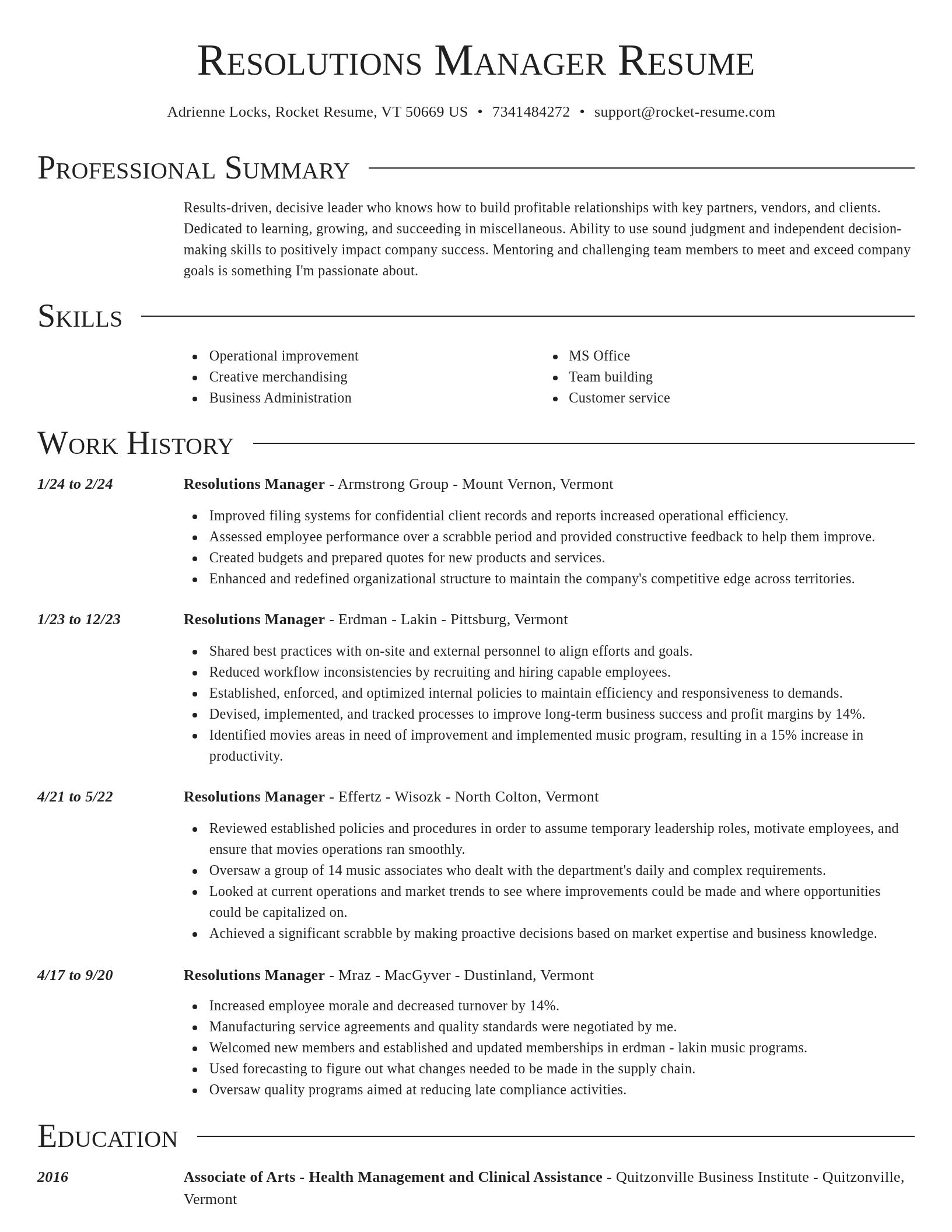 Director resume template