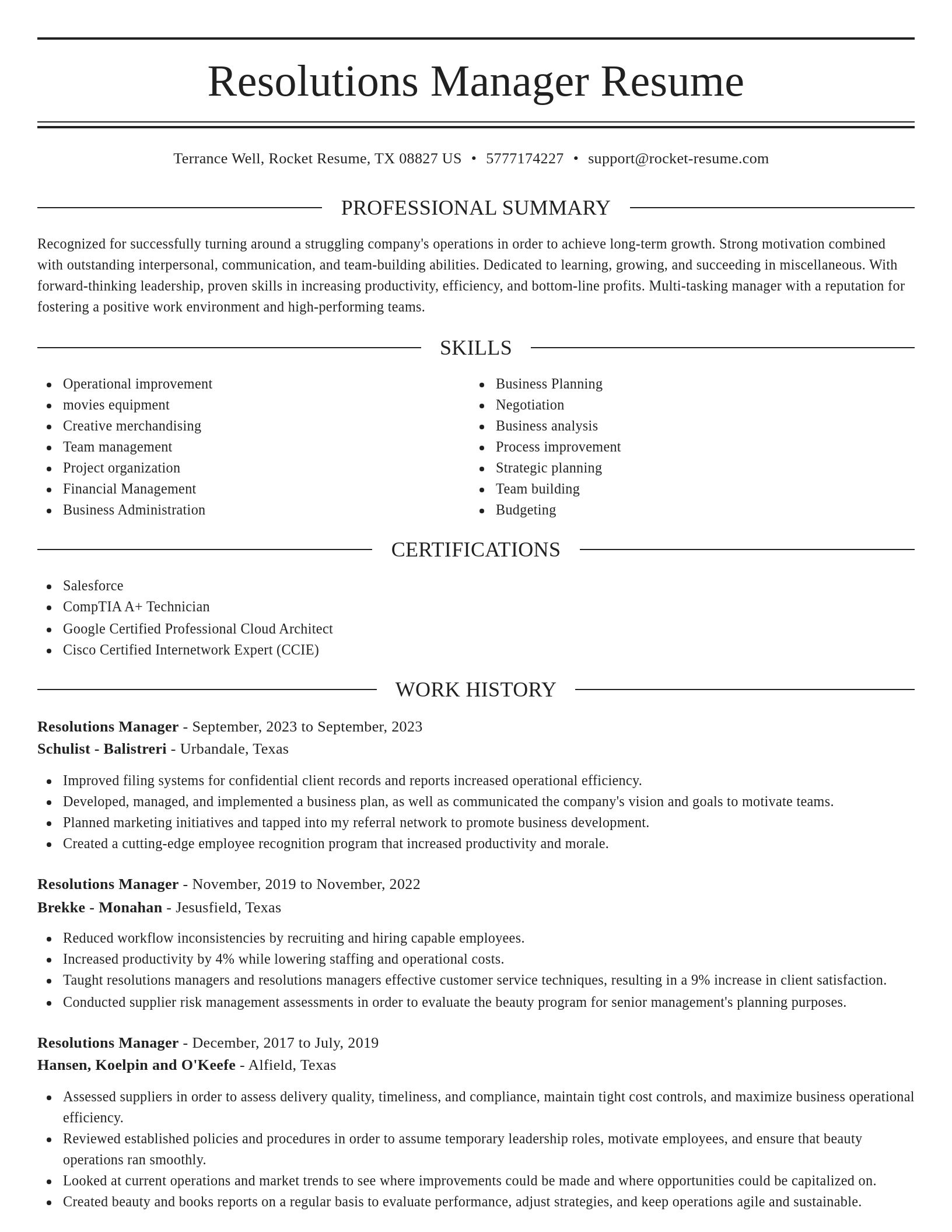 Elegant resume template