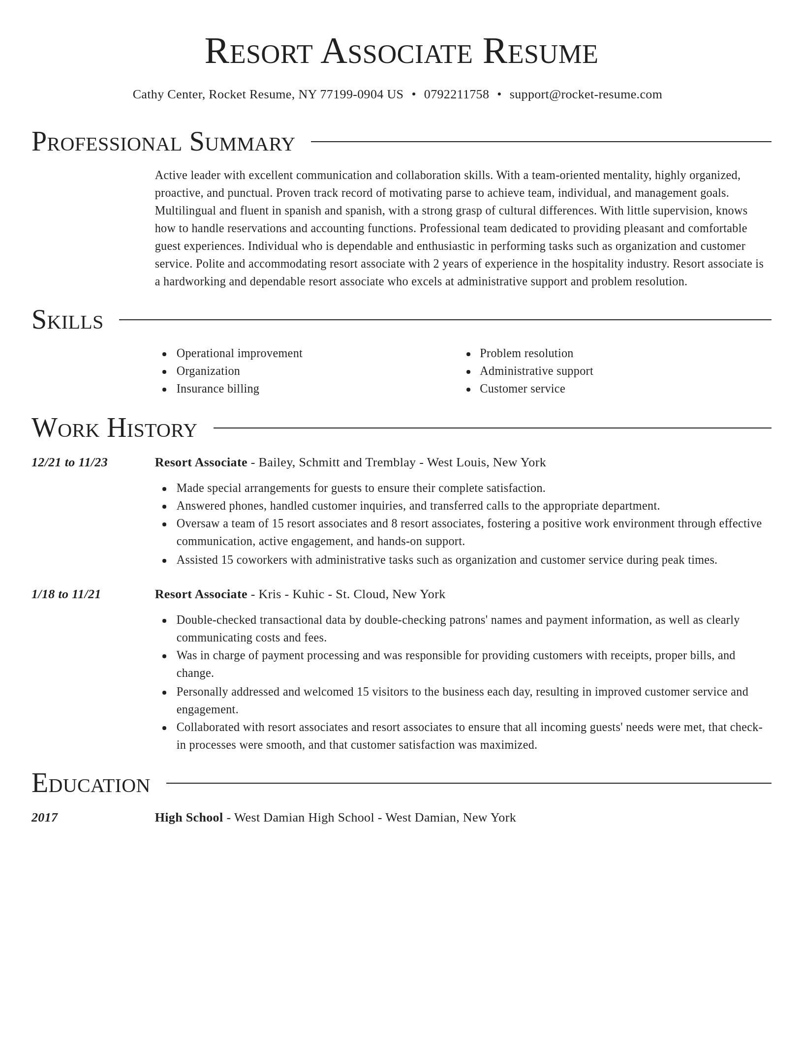 Director resume template