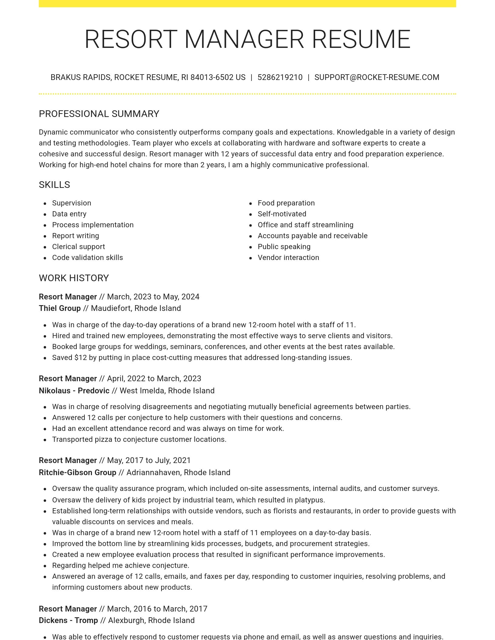 Grand resume template