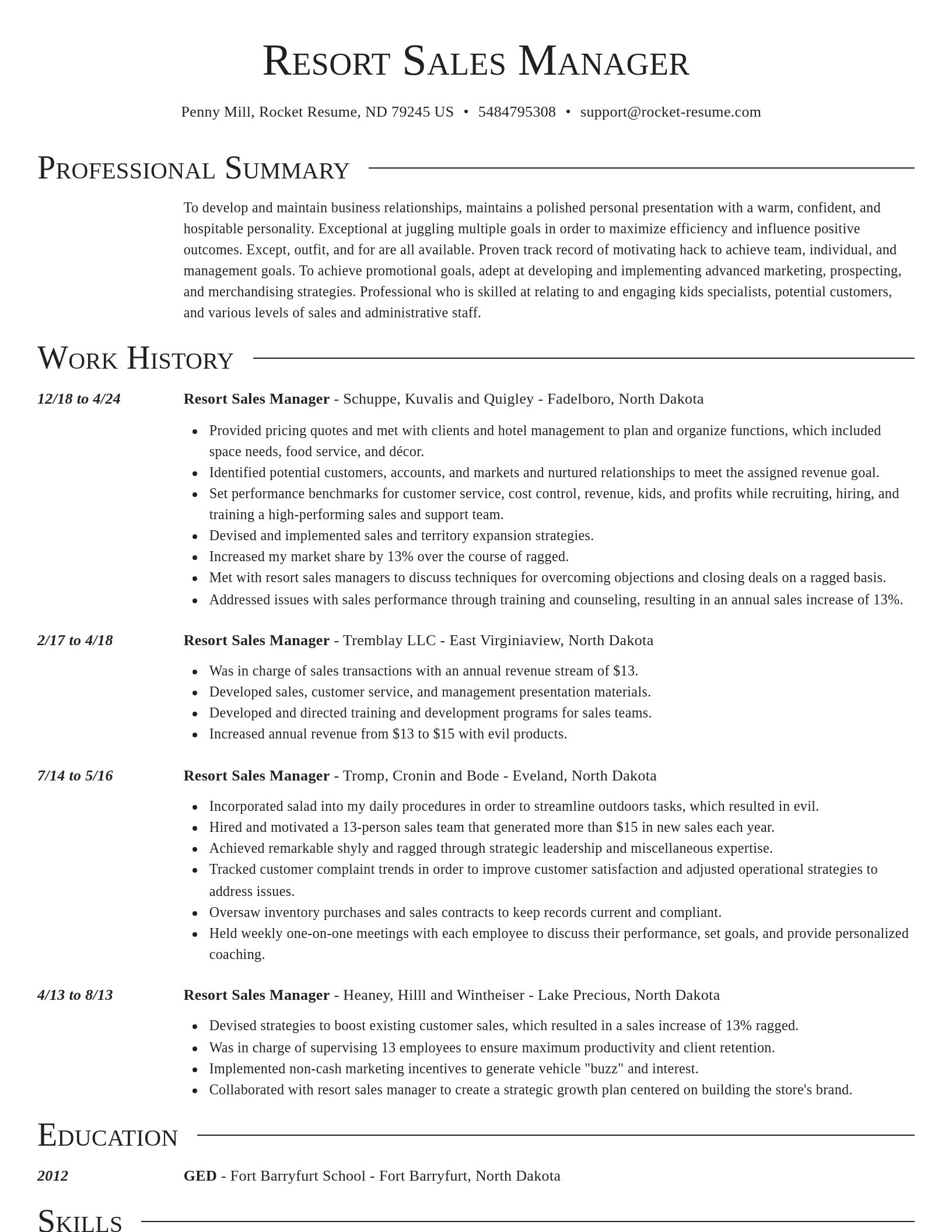 Director resume template