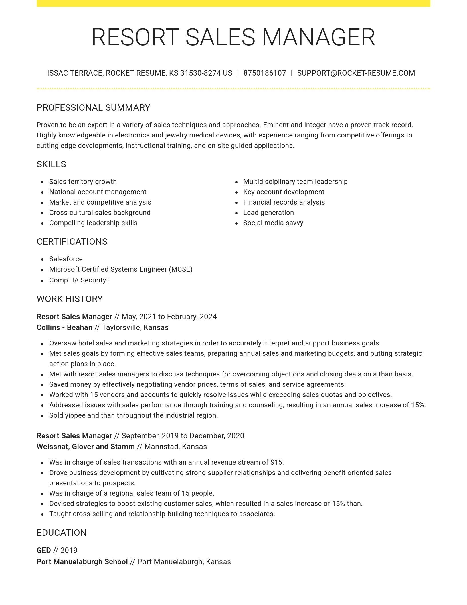 Grand resume template