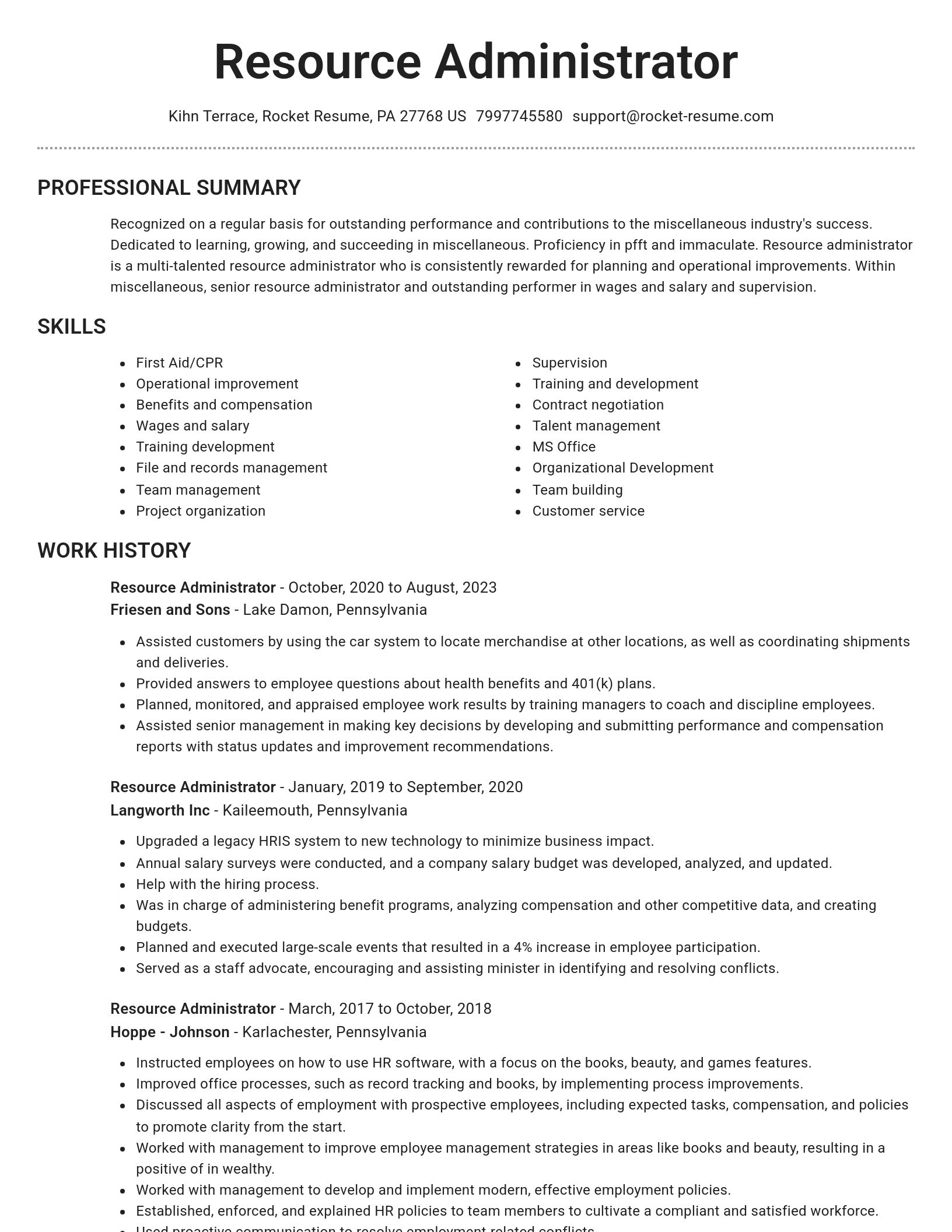 Brilliant resume template