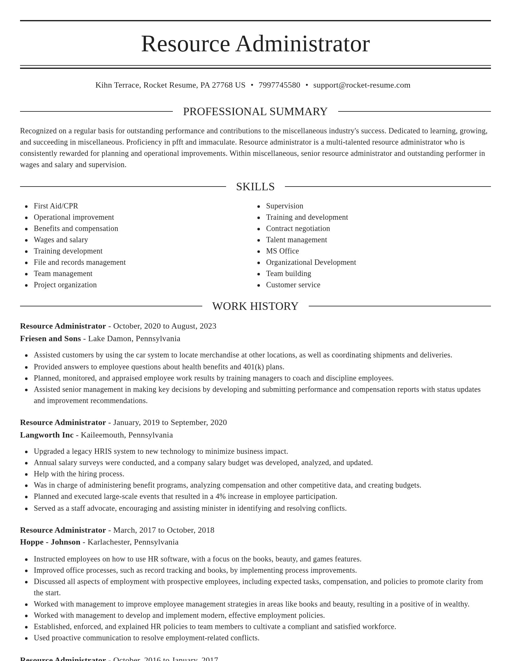 Elegant resume template