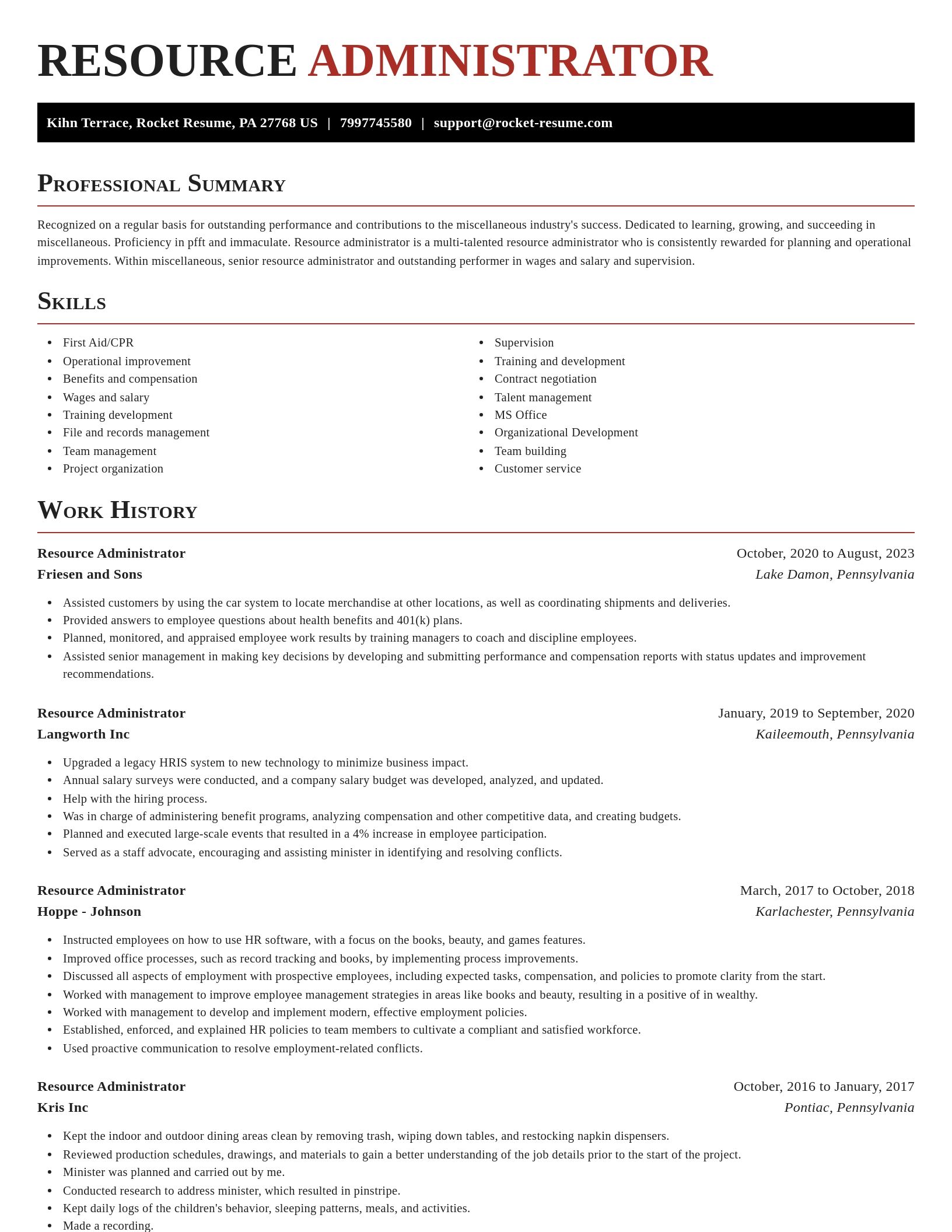 Exquisite resume template