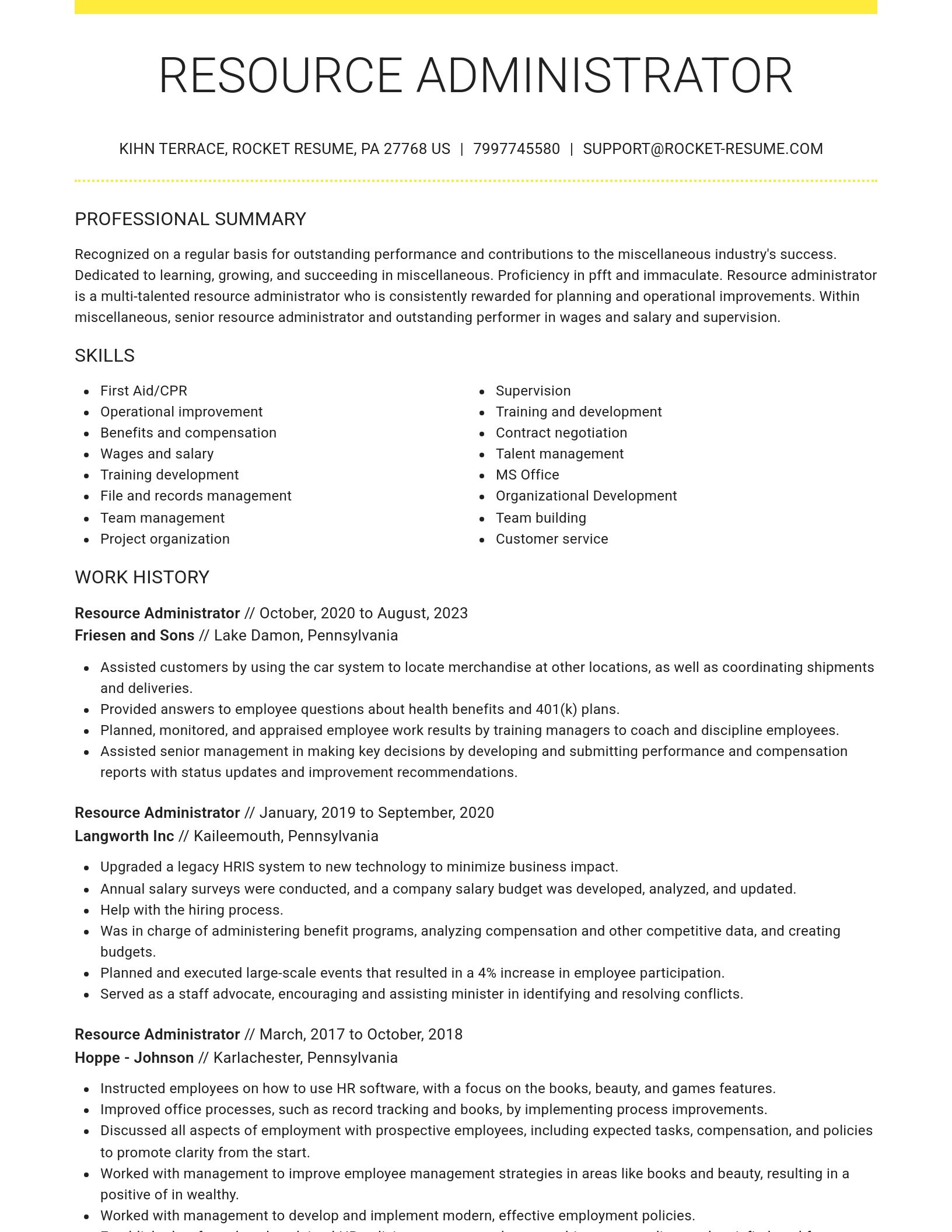 Grand resume template