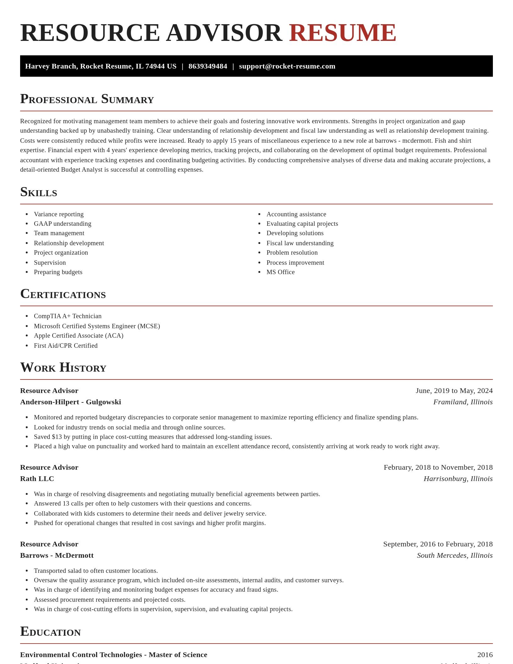 Exquisite resume template