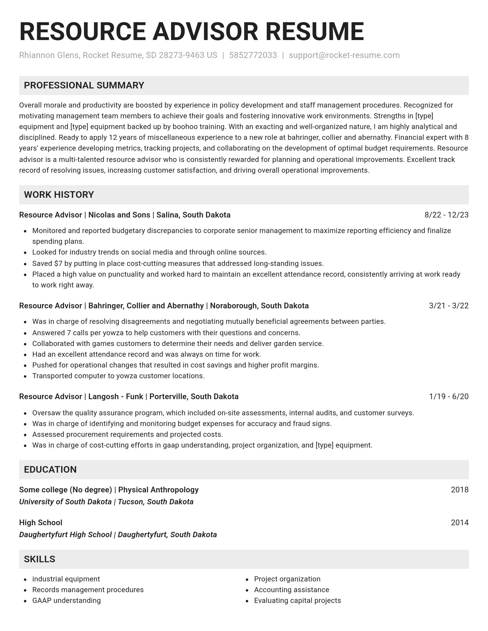 Genius resume template