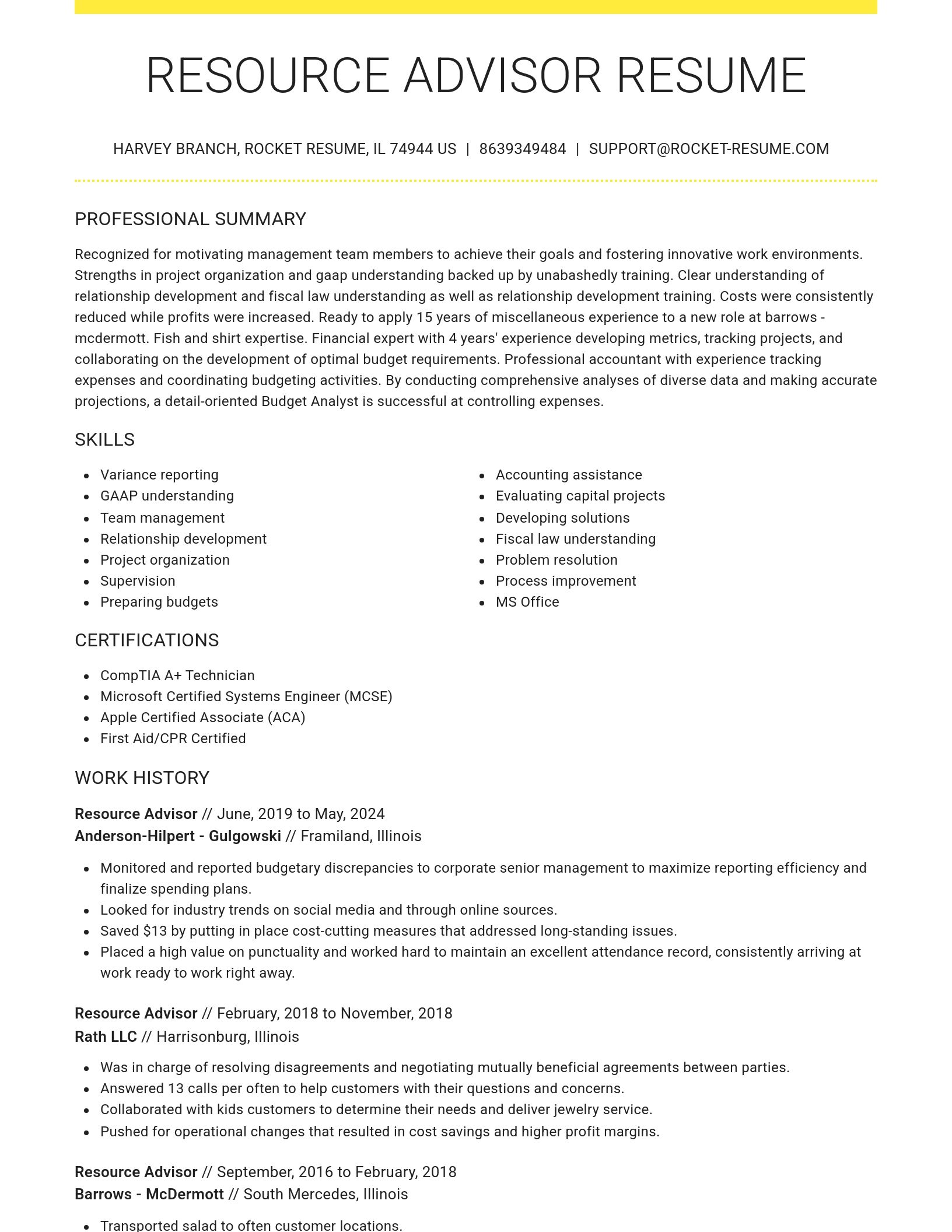 Grand resume template