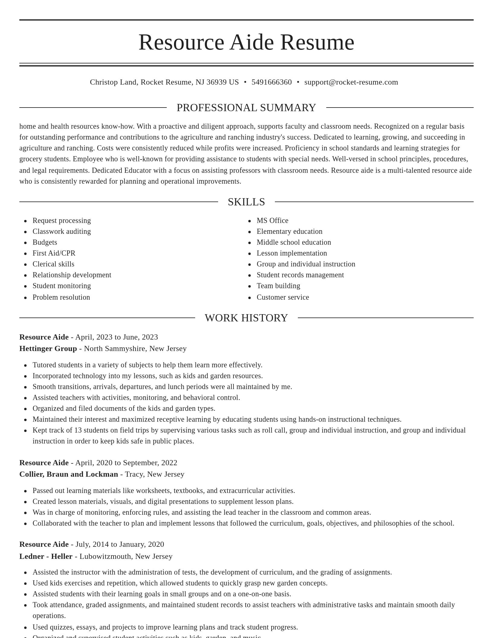 Elegant resume template